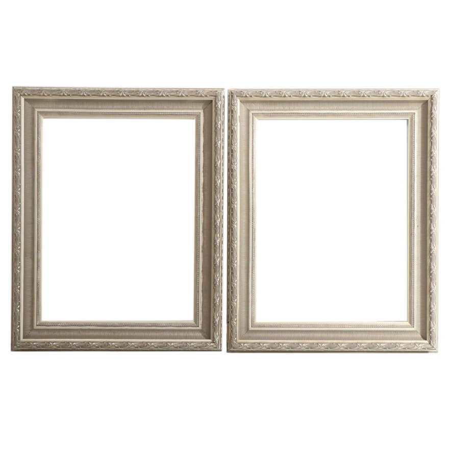 Pair of Large Metallic Picture Frames