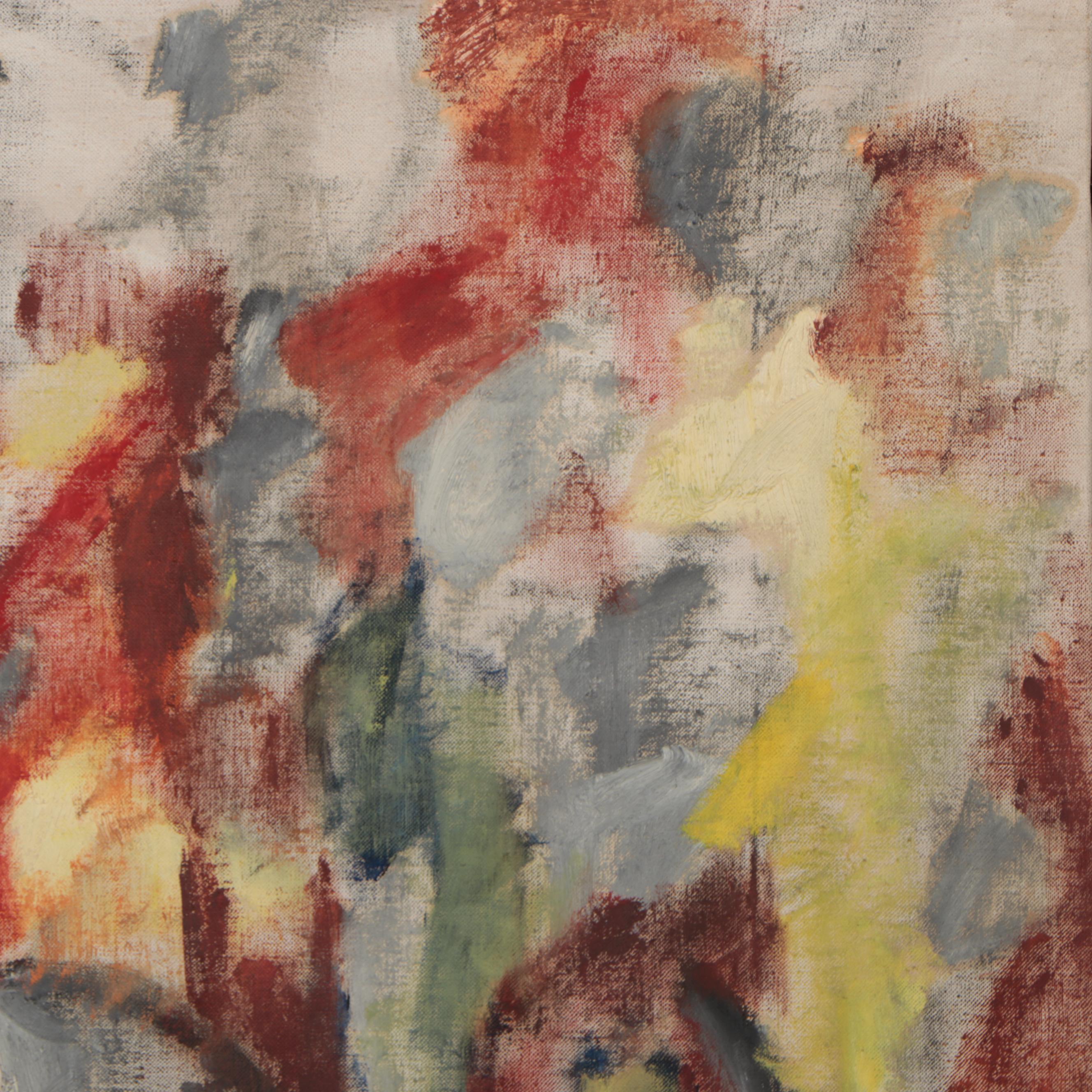 Bernice Fisher Stacy Large-Scale Abstract Oil Painting, Circa 1960