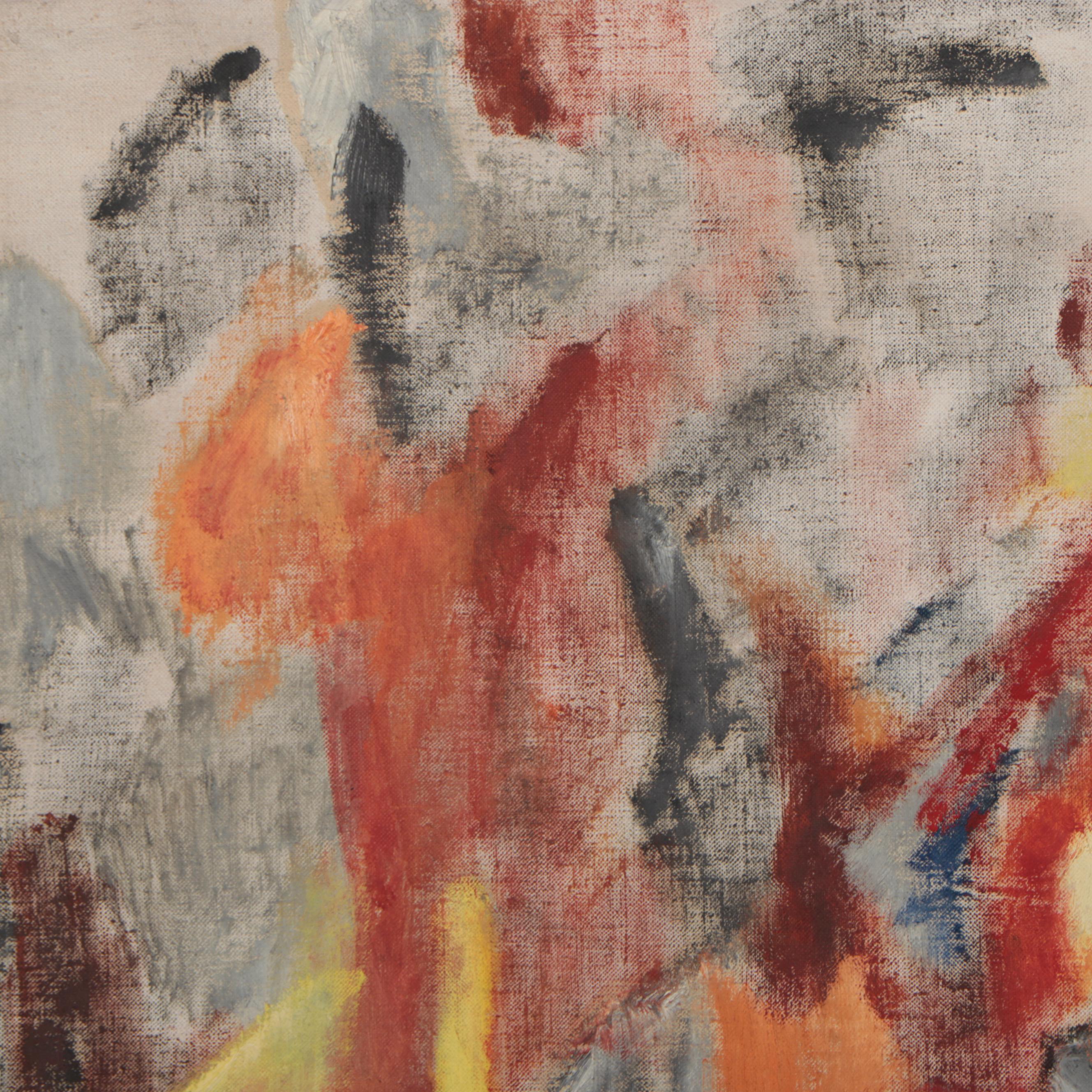 Bernice Fisher Stacy Large-Scale Abstract Oil Painting, Circa 1960