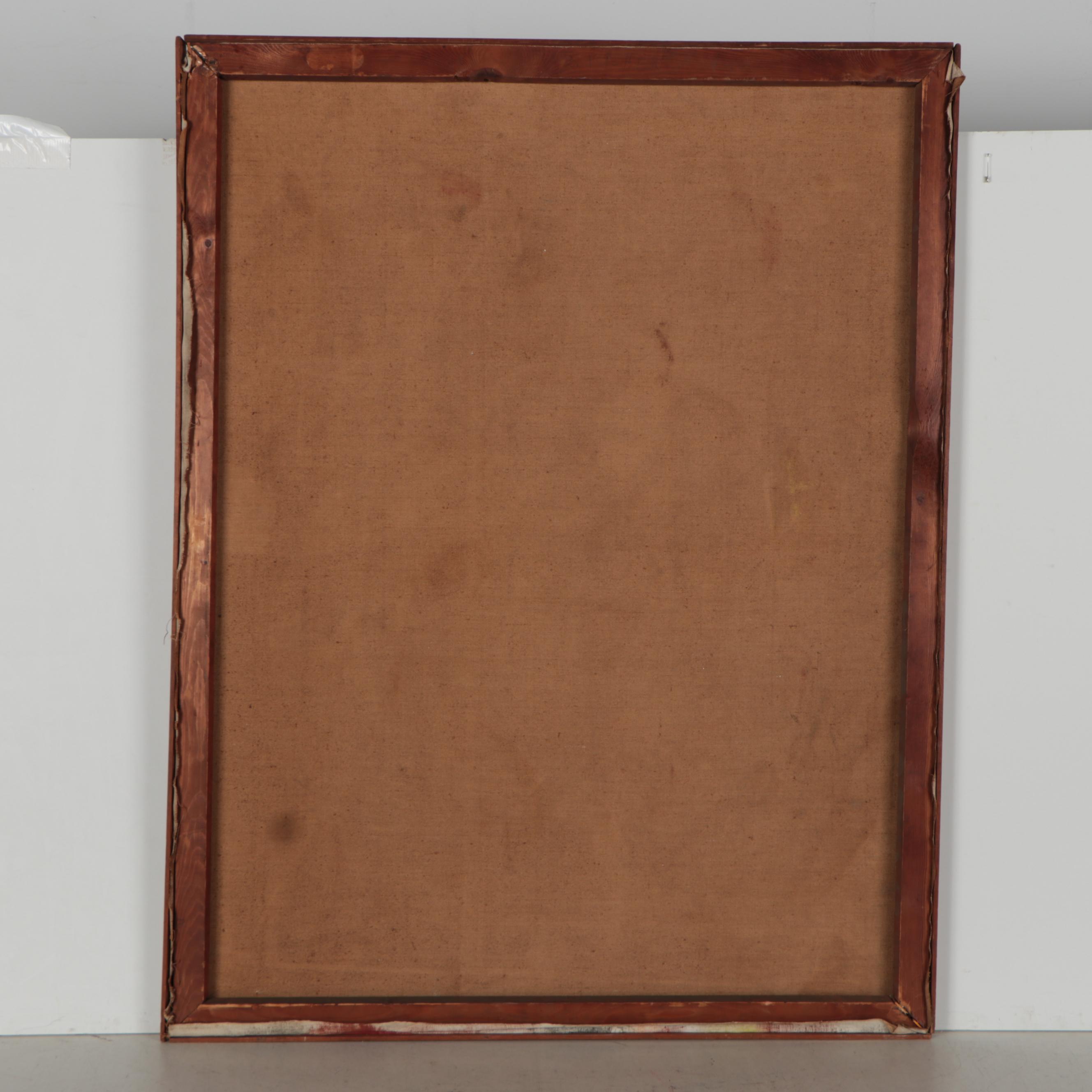 Bernice Fisher Stacy Large-Scale Abstract Oil Painting, Circa 1960