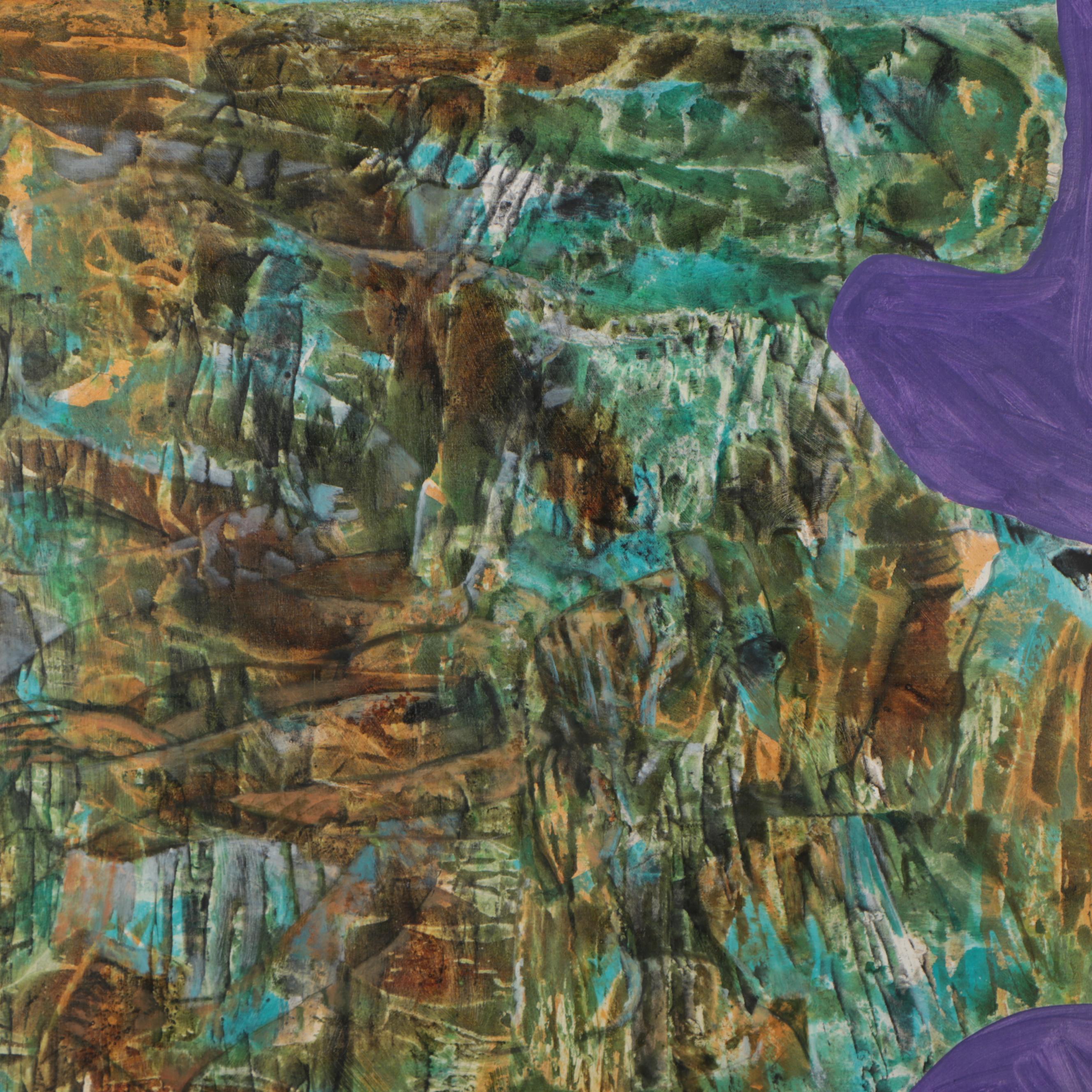 Don Stacy Large-Scale Abstract Oil Painting, Mid-Late 20th Century