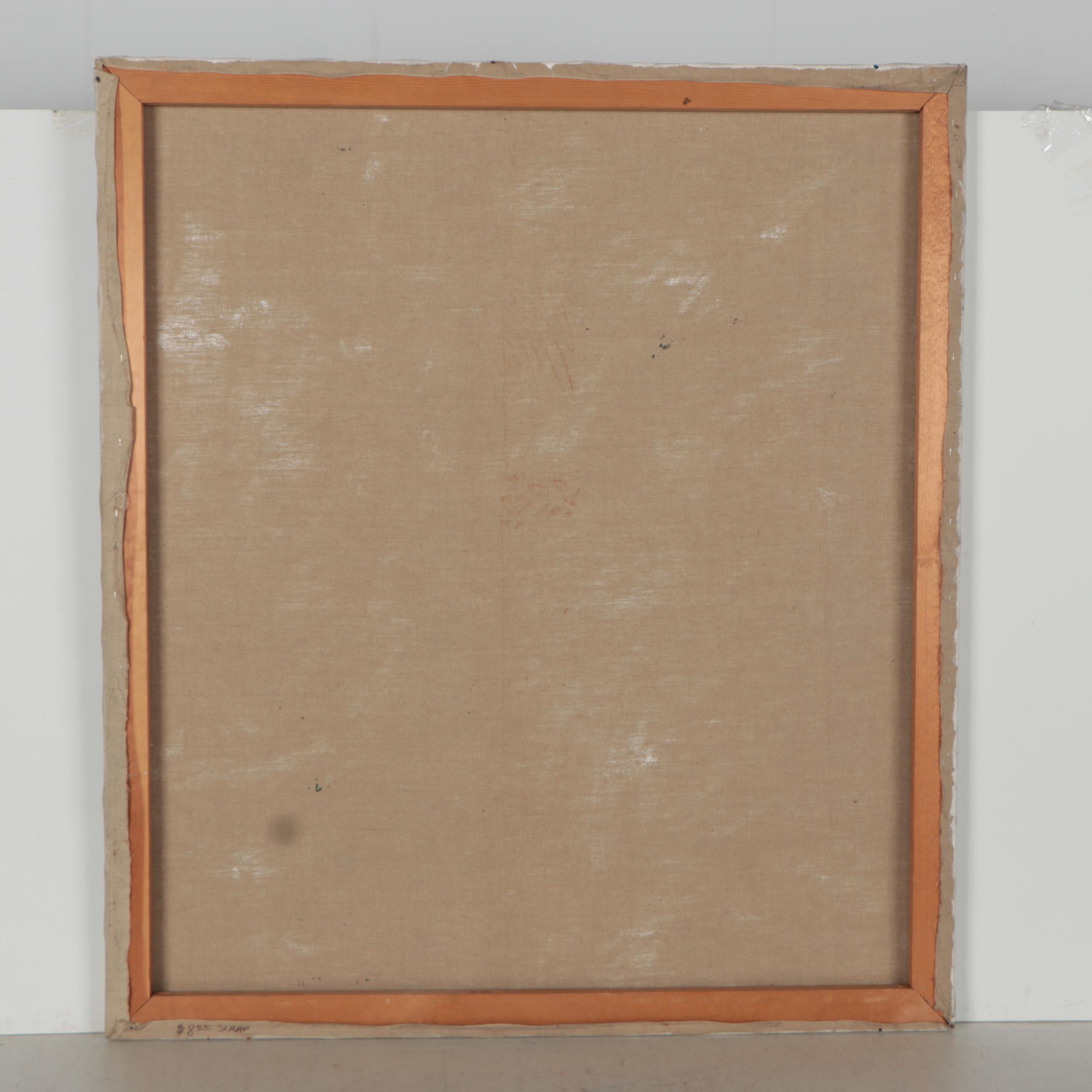 Don Stacy Large-Scale Abstract Oil Painting, Mid-Late 20th Century