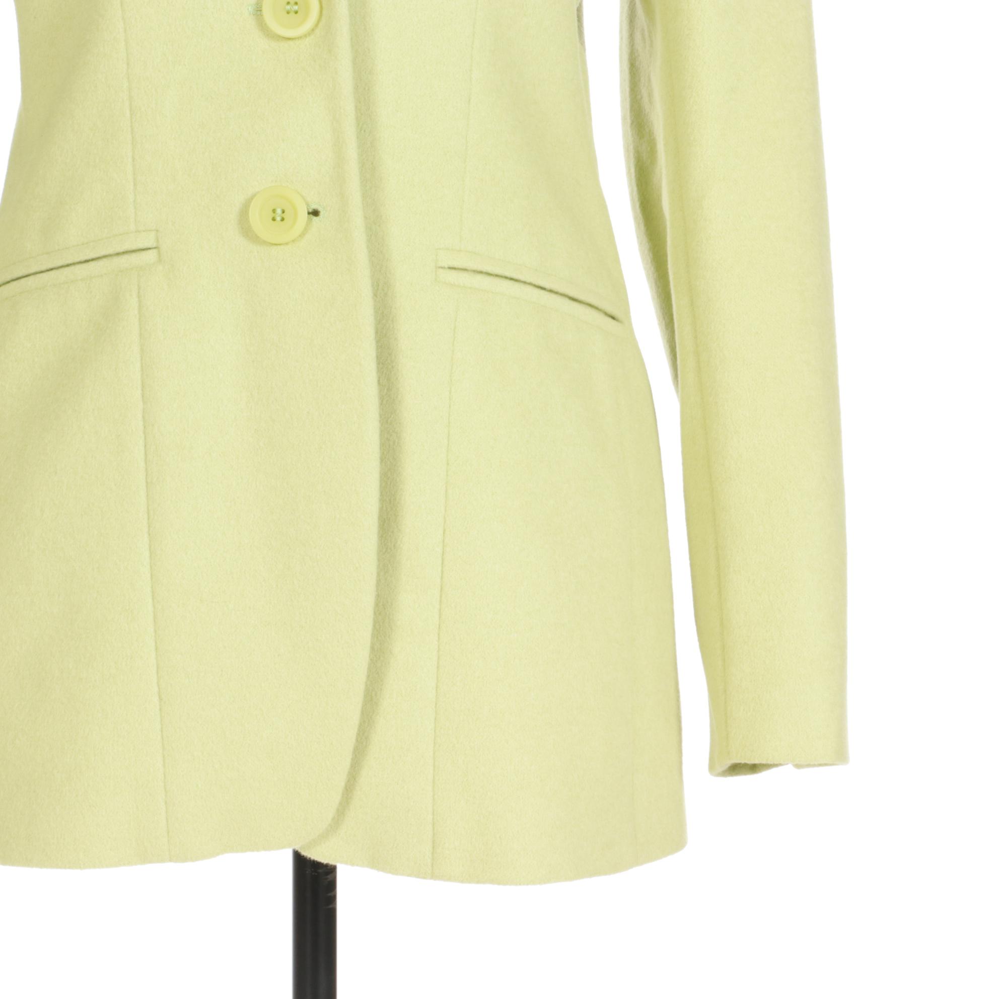 Saks Fifth Avenue Collection Chartreuse Angora Blend Jacket