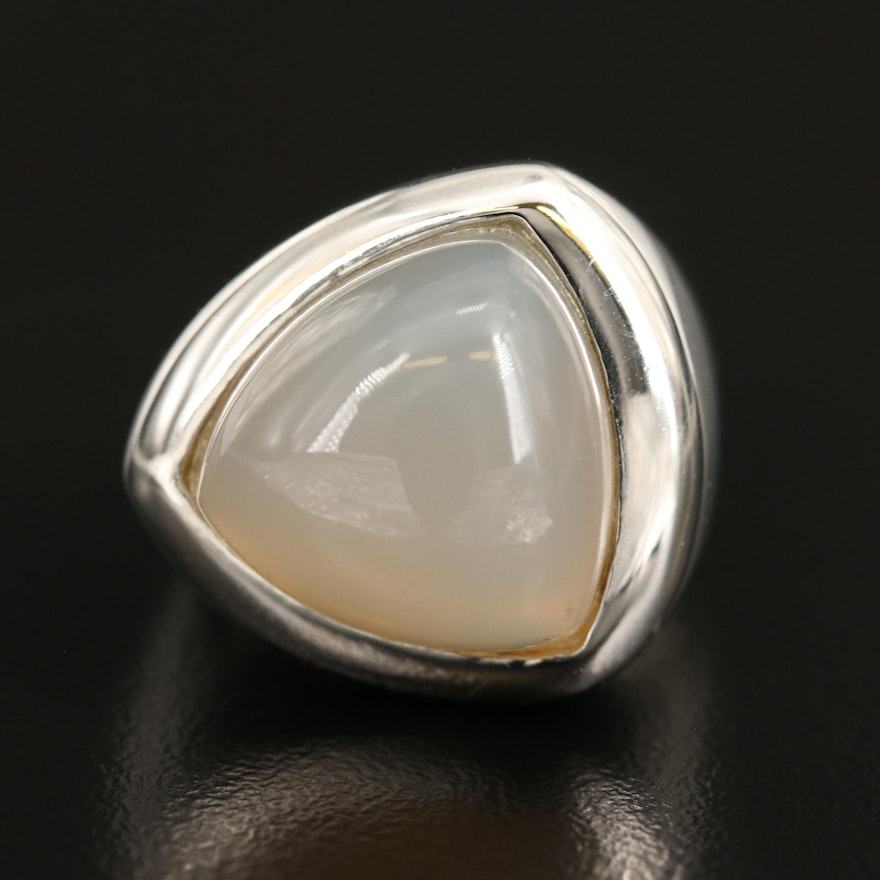 Sterling Chalcedony Dome Ring