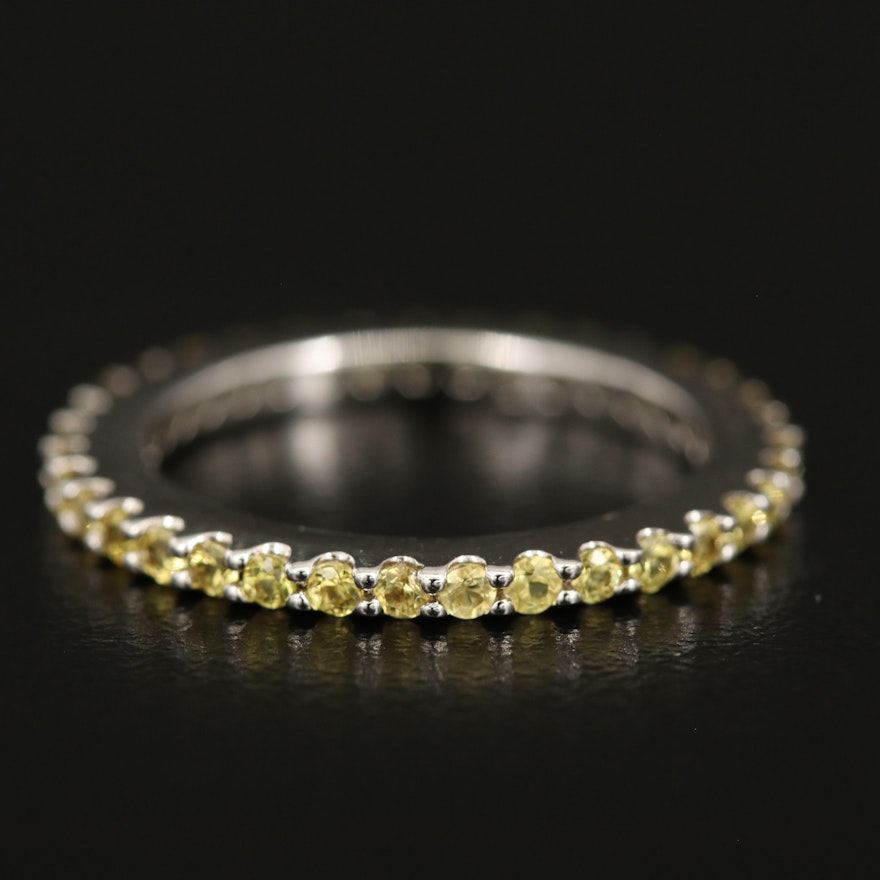 Sterling Sapphire Eternity Band