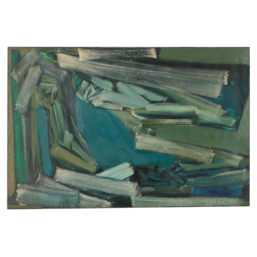 Don Stacy Monumental Oil Painting of Reclining Figure, Circa 1960