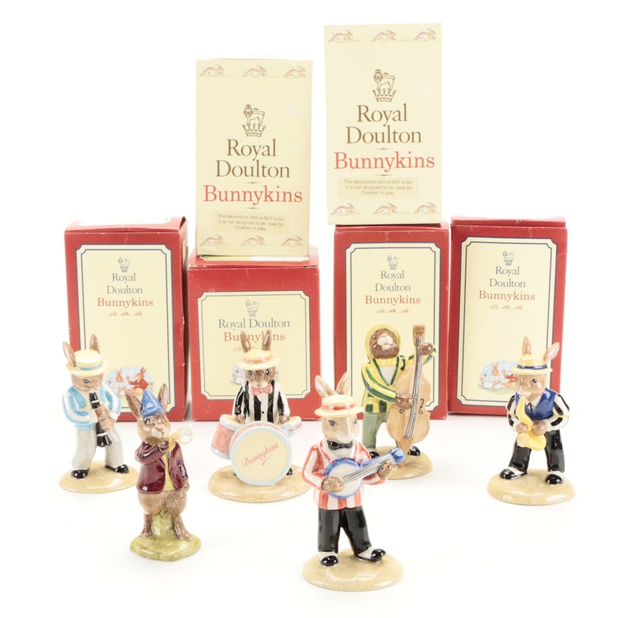 Royal Doulton Jazz Band Collection and "Rise and Shine" Bunnykins Figurines