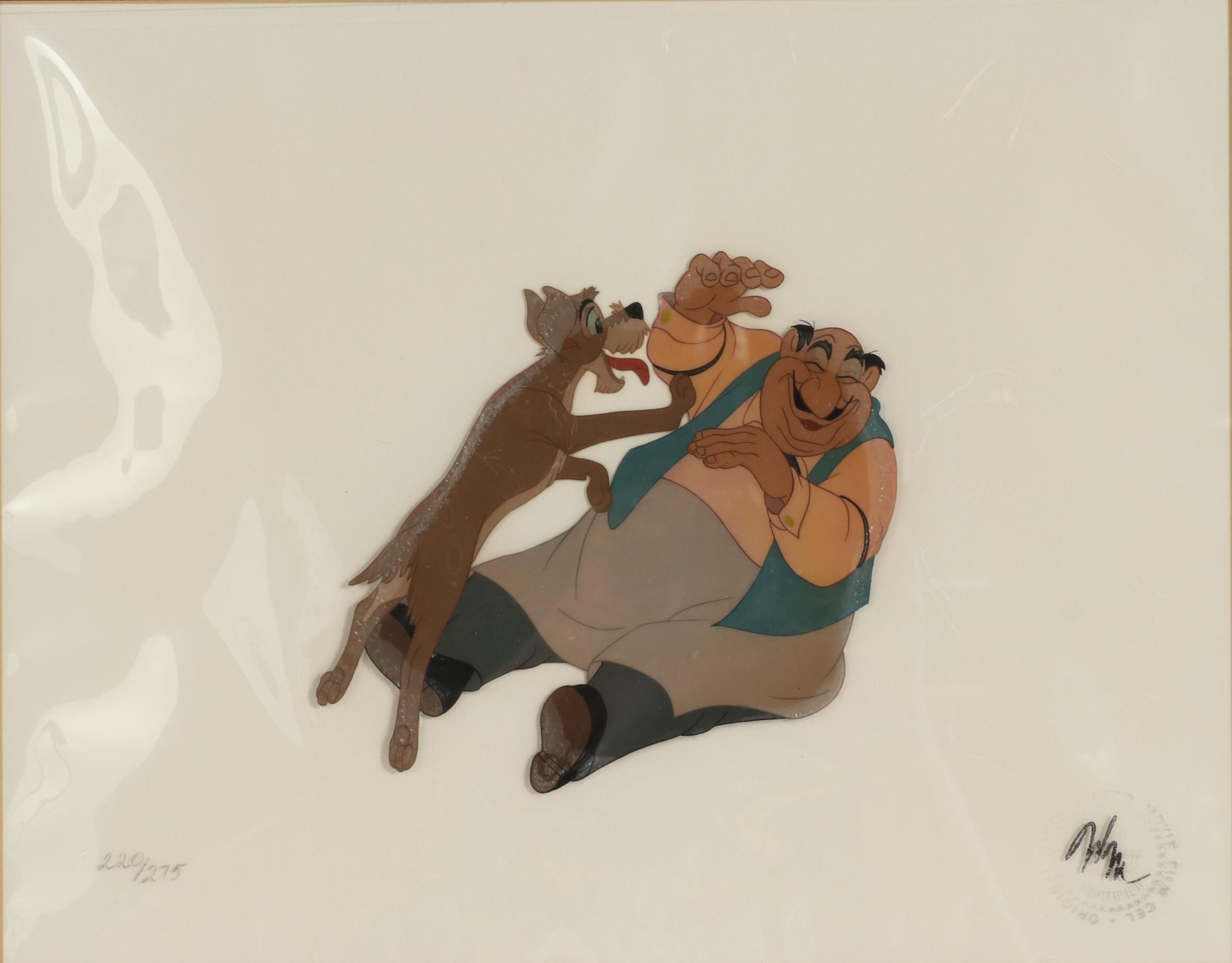 Disney "Lady and the Tramp" Hand-Painted Animation Cel