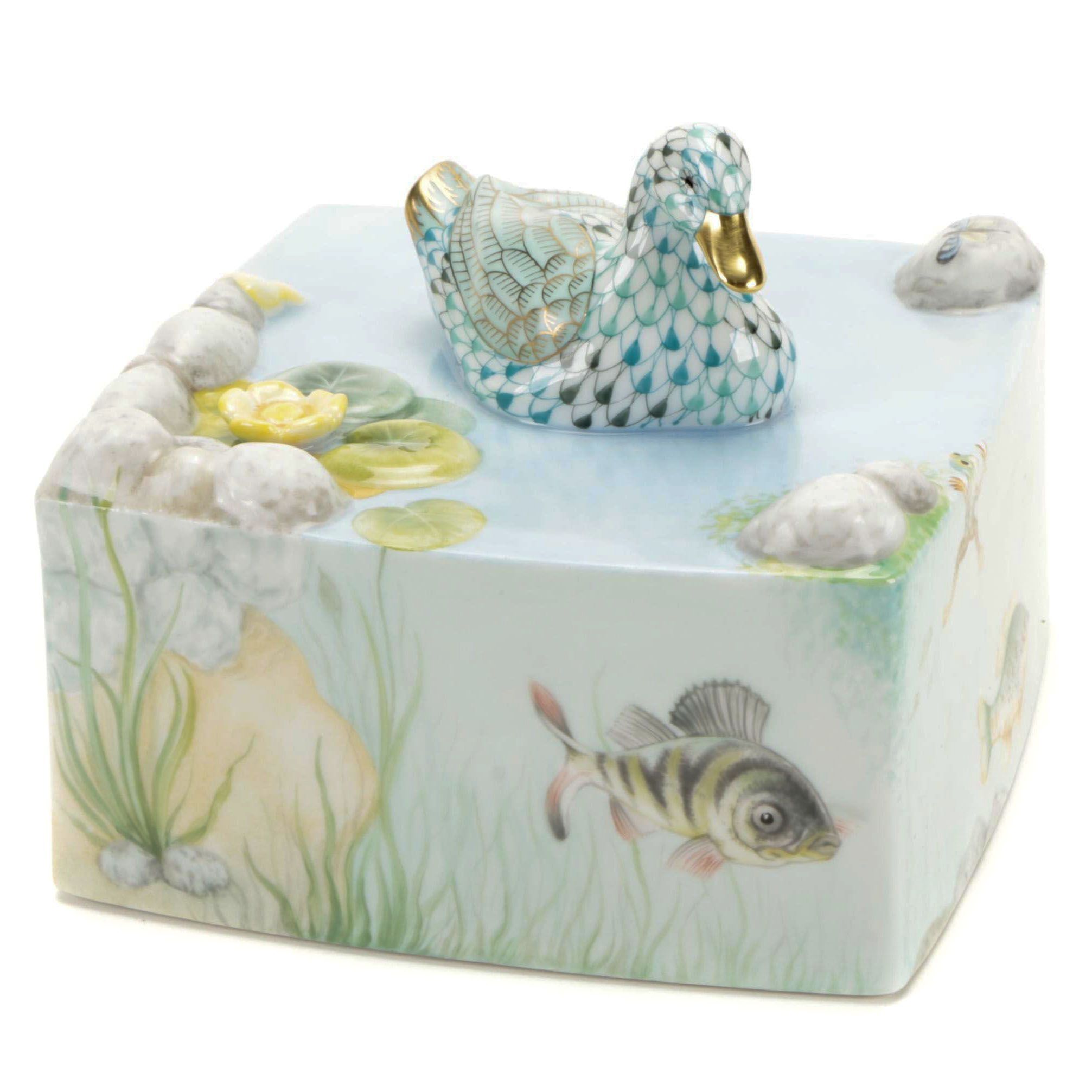 Herend "Pond Life" Limited Edition Porcelain Figurine