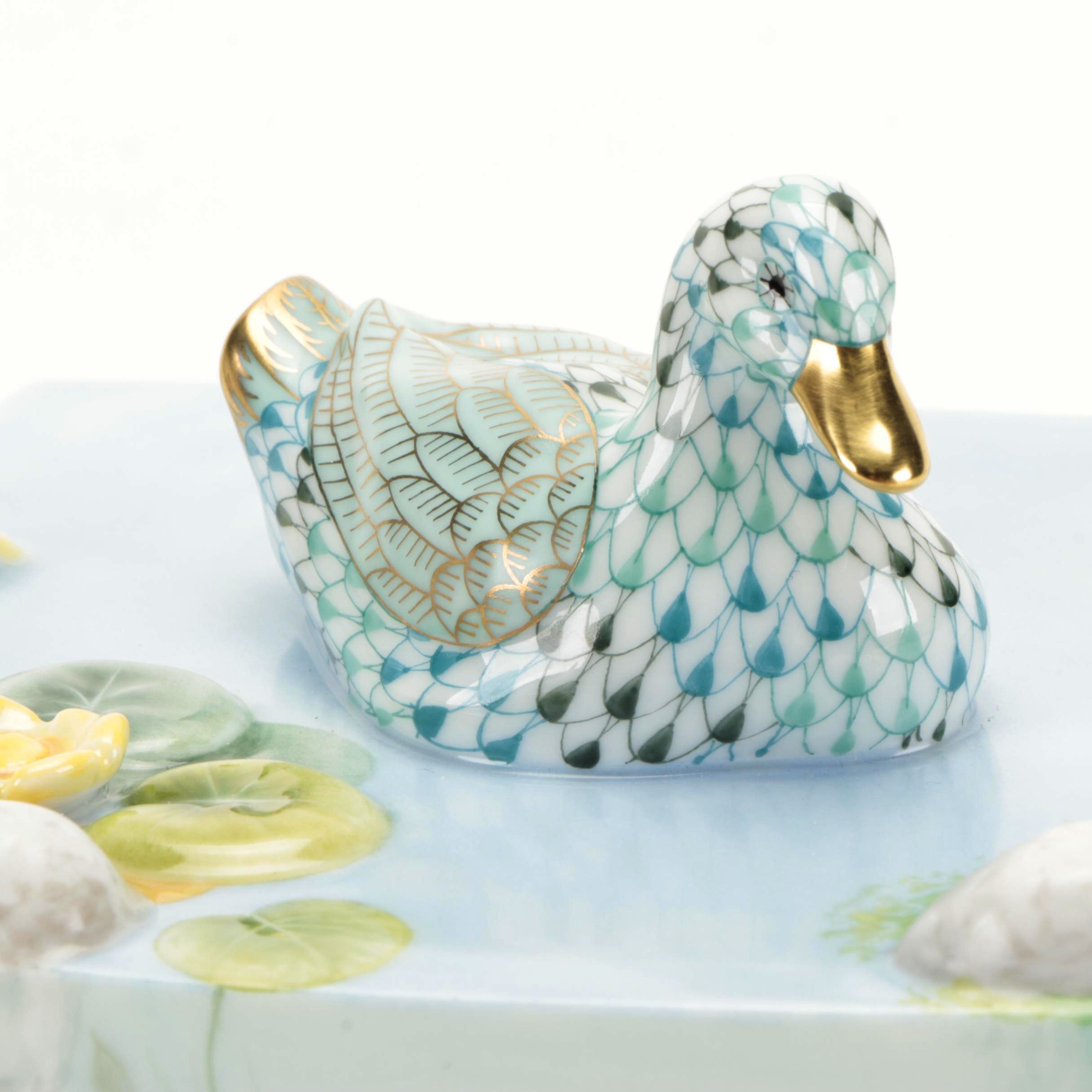 Herend "Pond Life" Limited Edition Porcelain Figurine