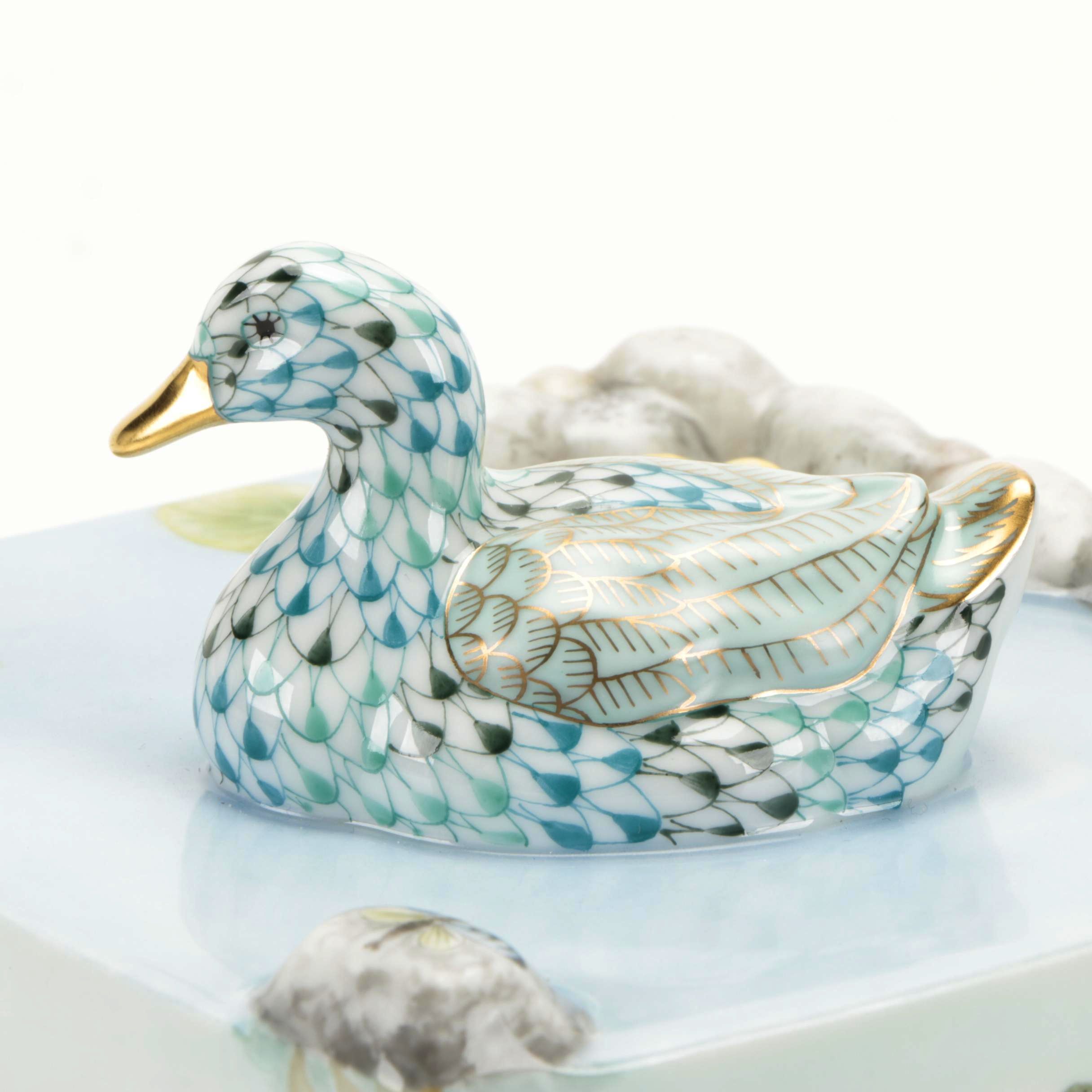 Herend "Pond Life" Limited Edition Porcelain Figurine