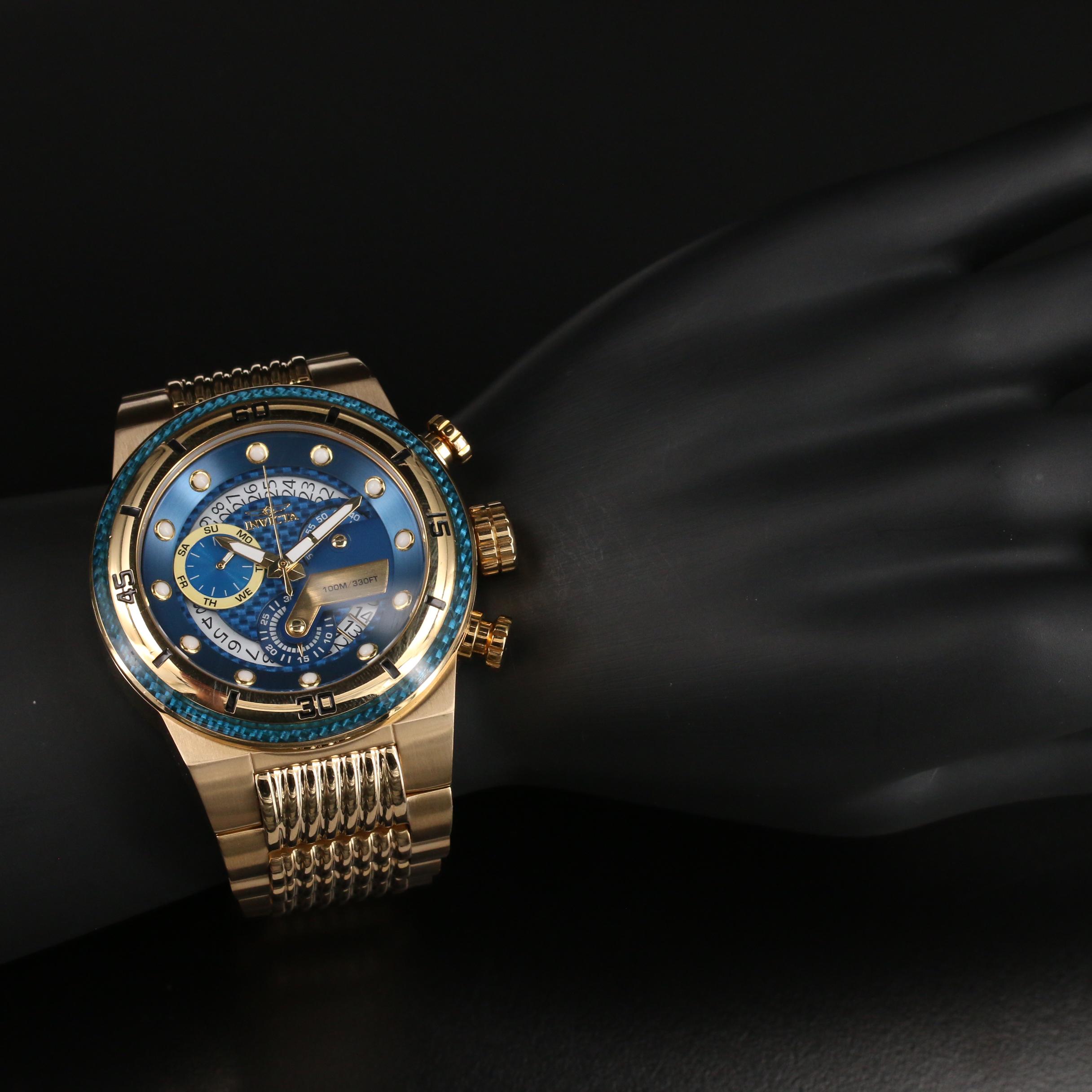 Invicta S1Rally Chronograph Gold Tone Quartz Watch