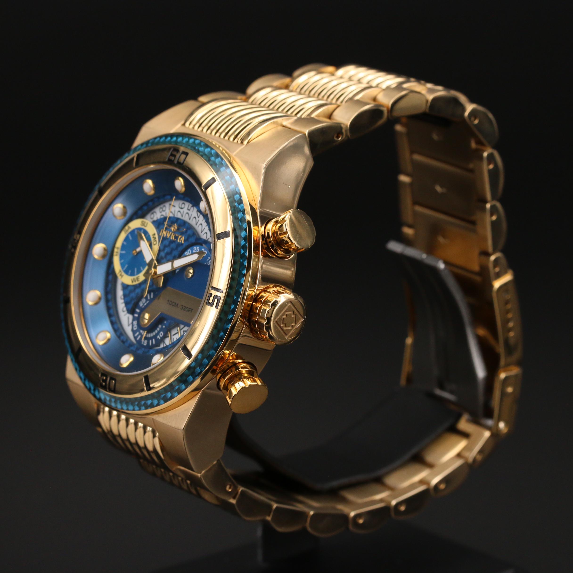 Invicta S1Rally Chronograph Gold Tone Quartz Watch