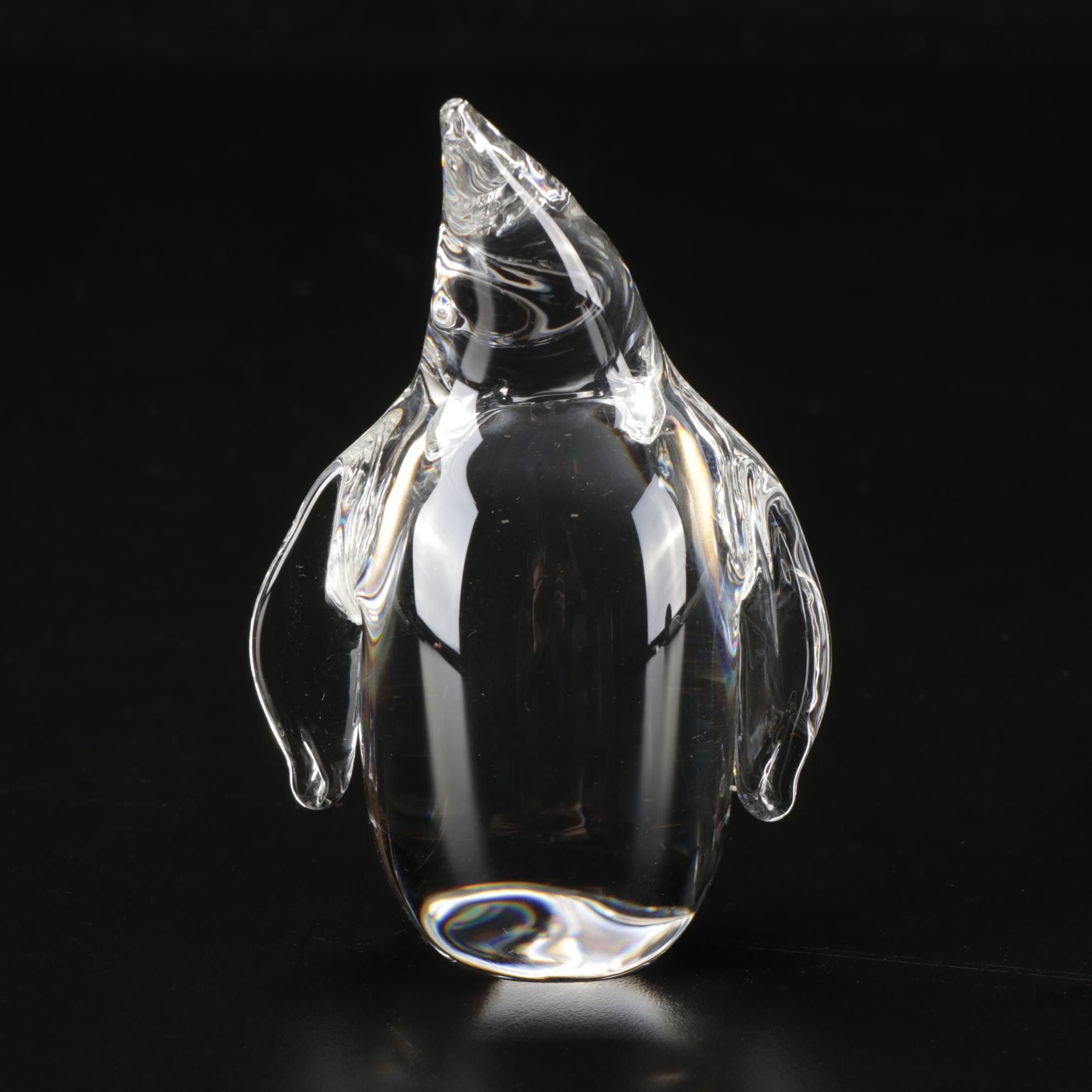 Steuben Art Glass Penguin Paperweight