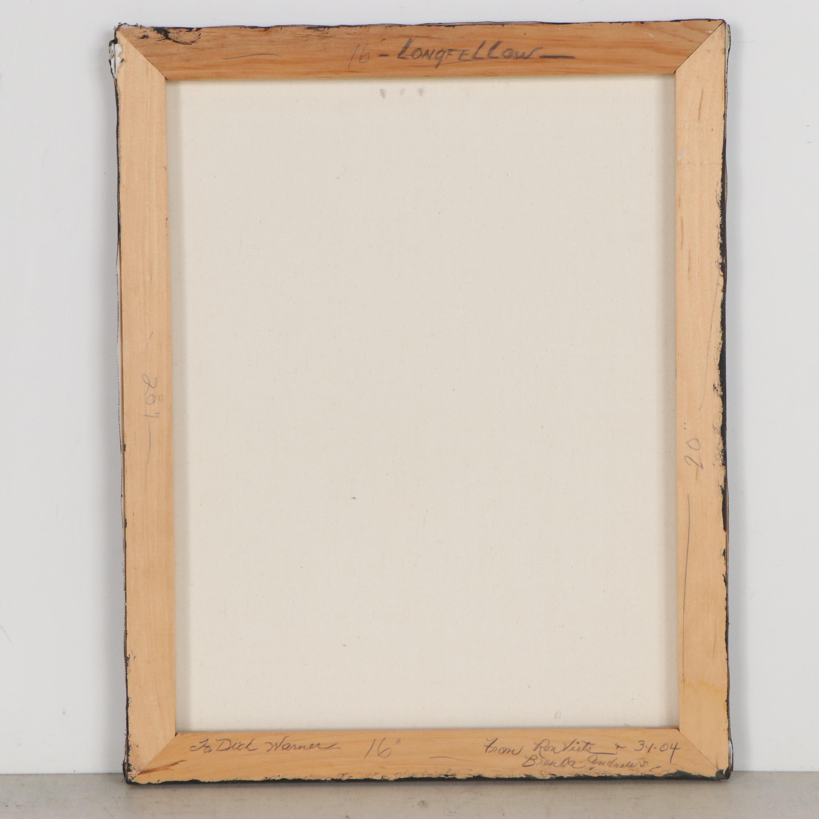 Ron Virts Oil Painting of Tabby Cat, 2004