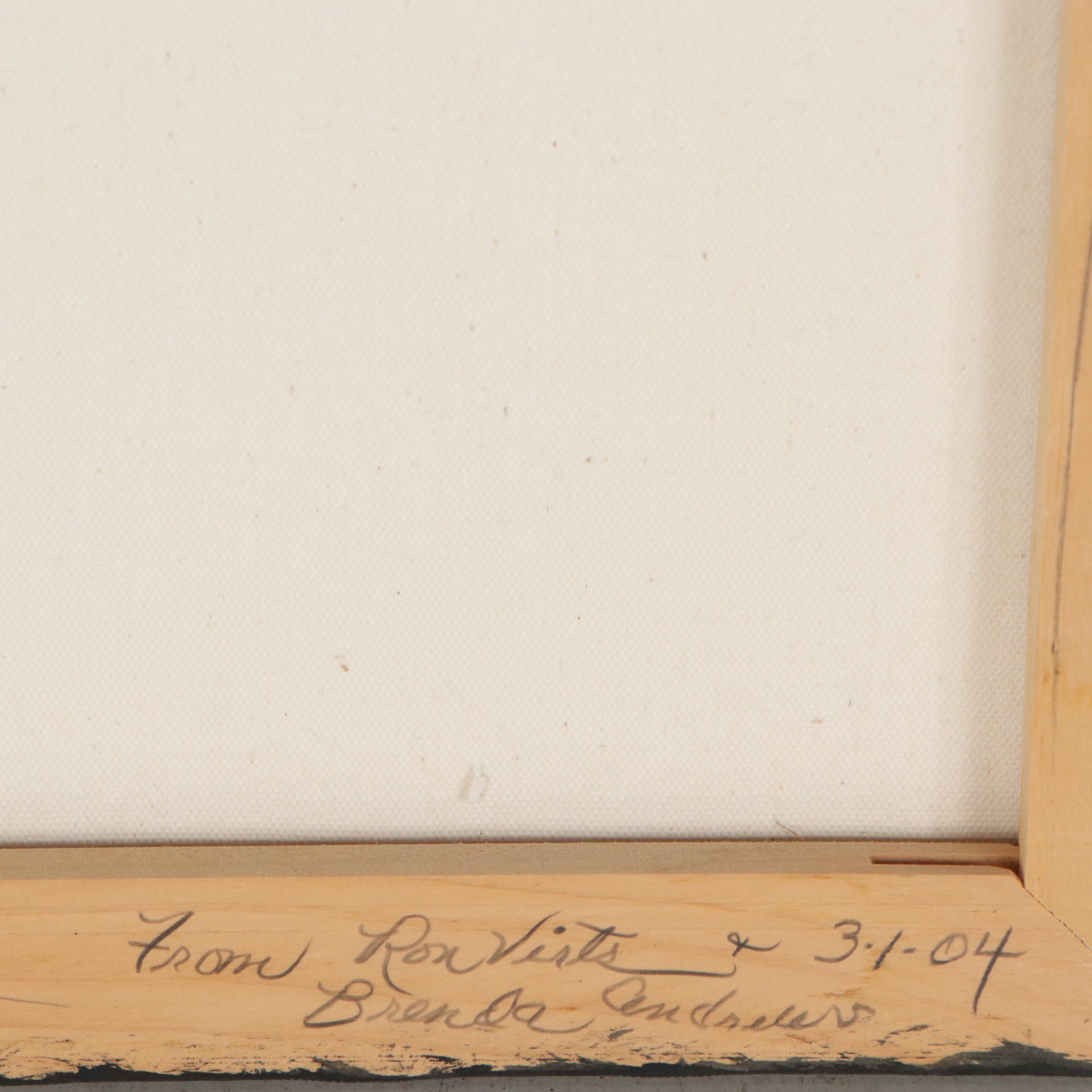 Ron Virts Oil Painting of Tabby Cat, 2004