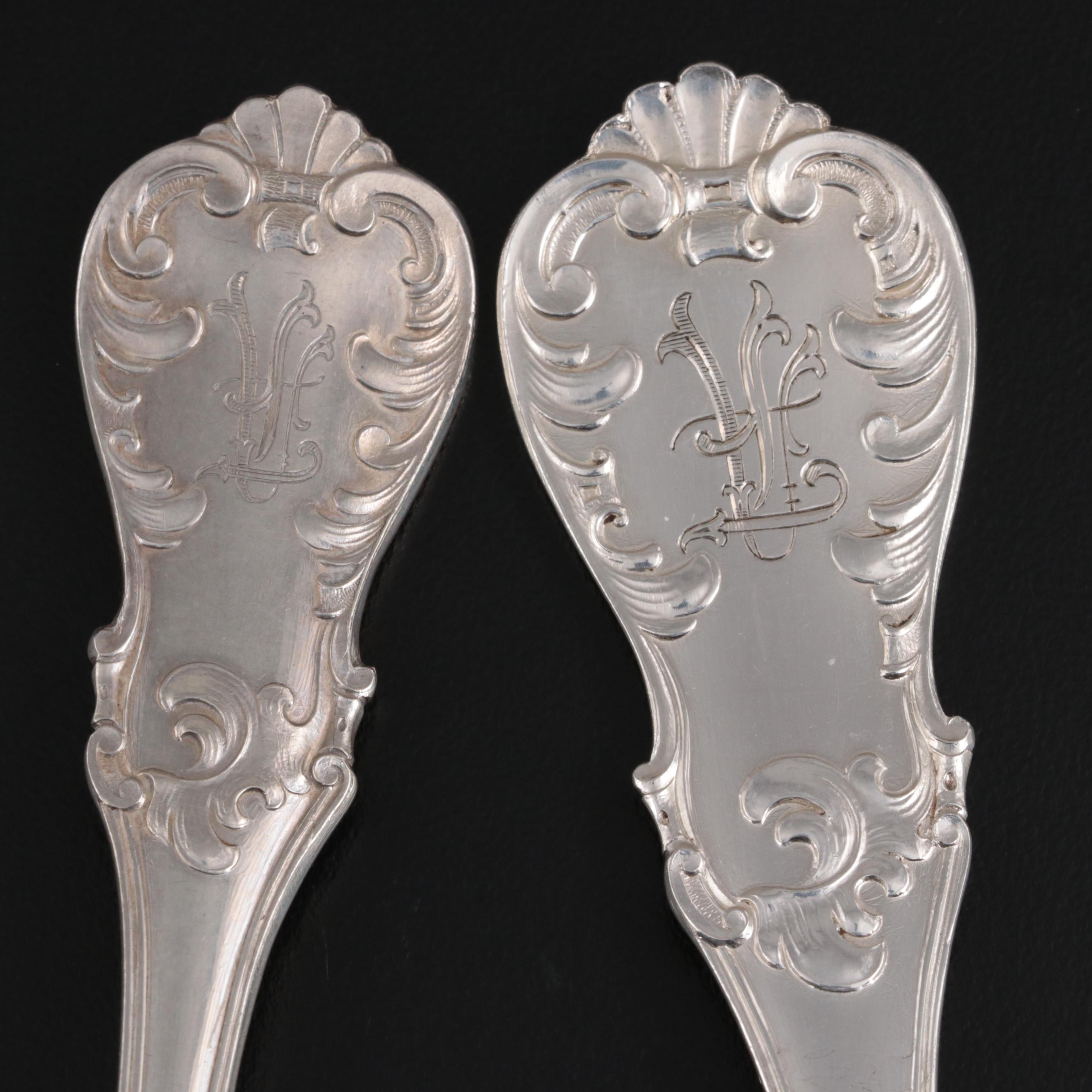 H. Meyen & Co. 800 Silver Dessert Server and Ladle, Early to Mid-20th Century