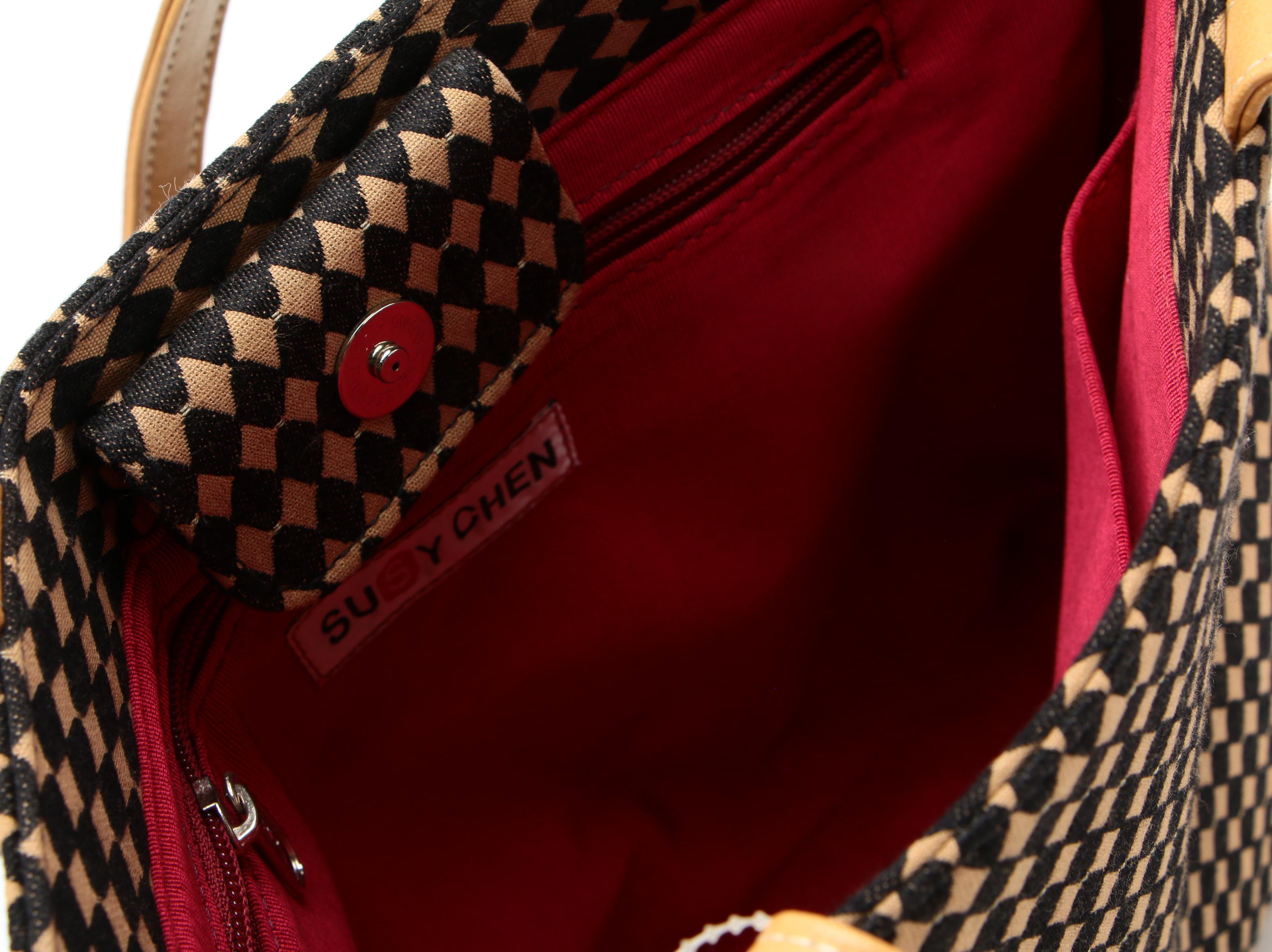 François Rénier Un Jour Un Sac Tote Bags with Suzy Chen Harlequin Tote