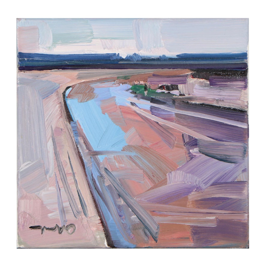 Jose Trujillo Oil Painting "Little Creek," 2021
