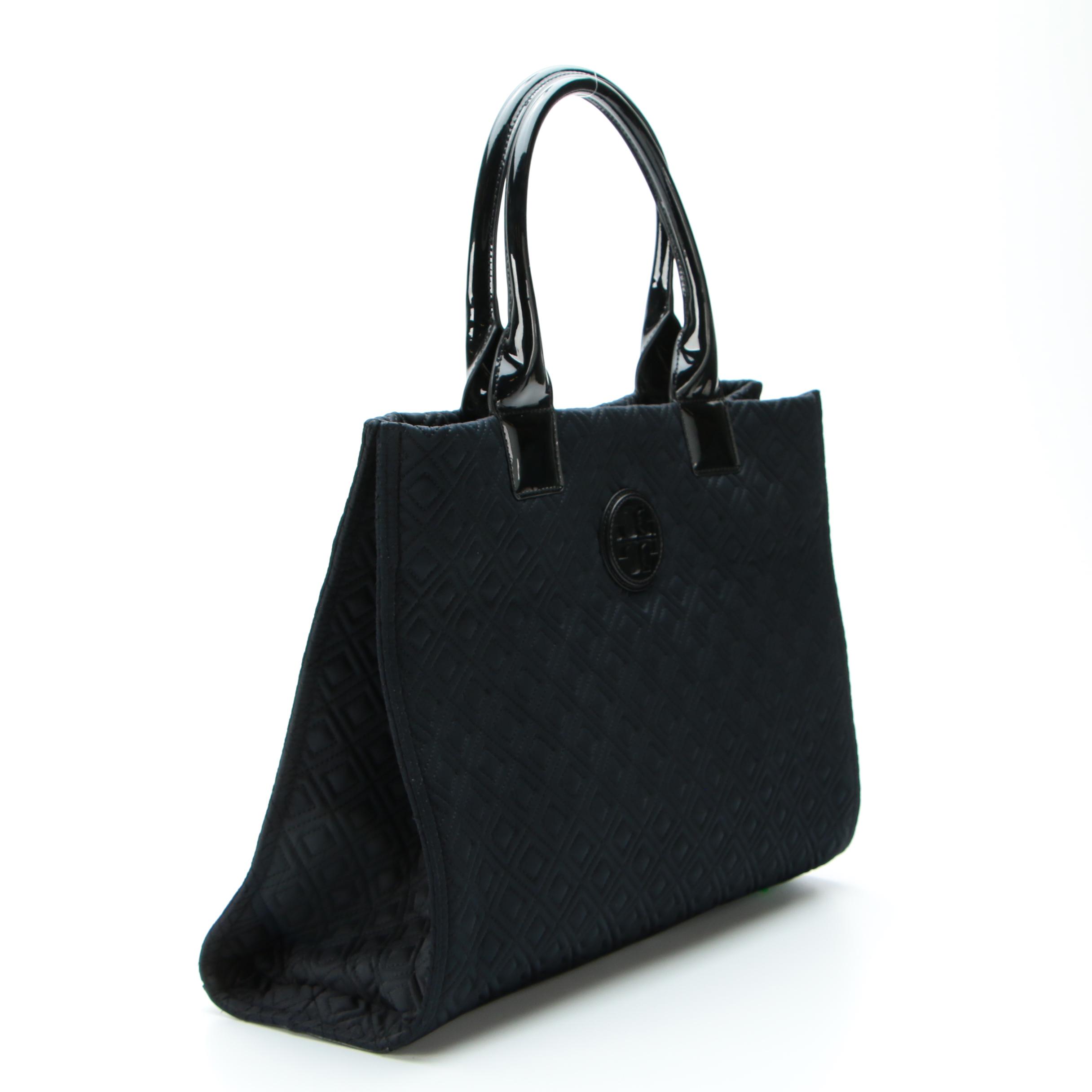 Tory Burch Large Quilted Dust Bag with Patent Leather Trim