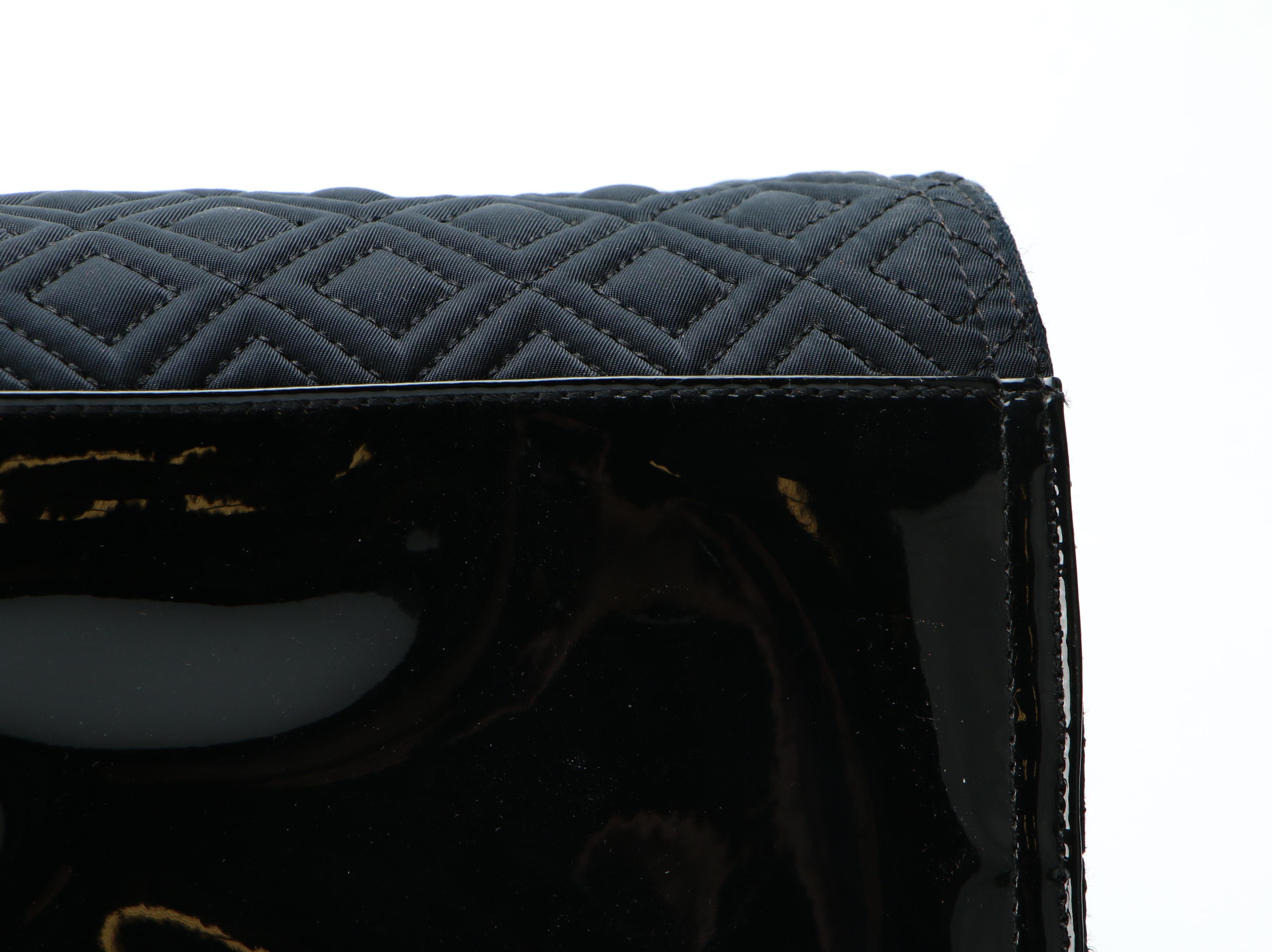 Tory Burch Large Quilted Dust Bag with Patent Leather Trim