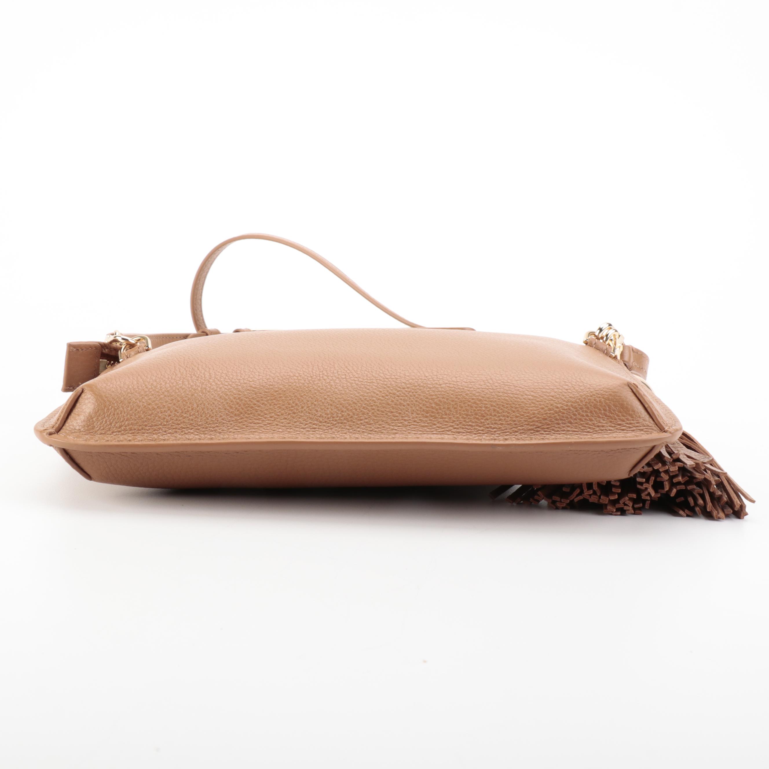 Tory Burch Tassel Crossbody Bag in Bark Leather