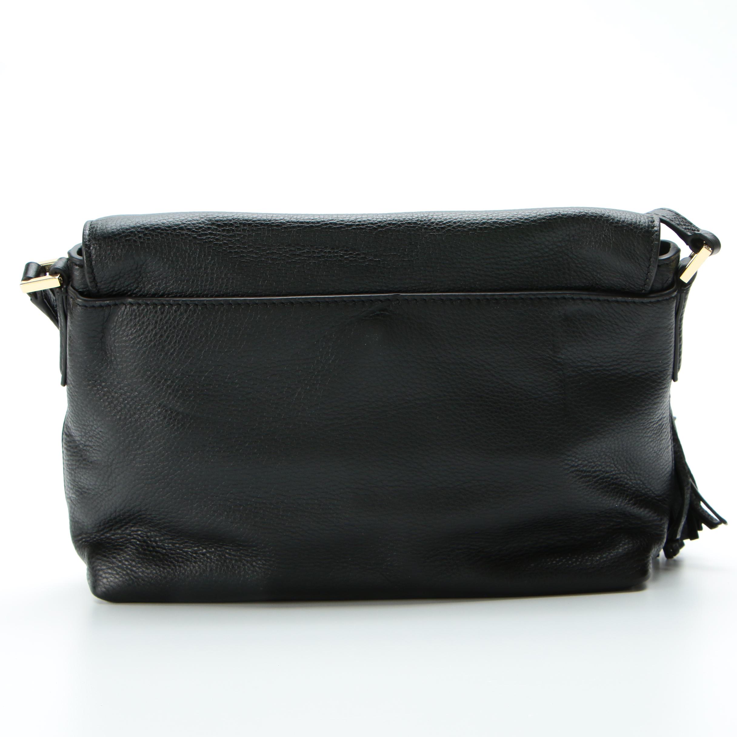 Tory Burch Black Grained Leather Crossbody