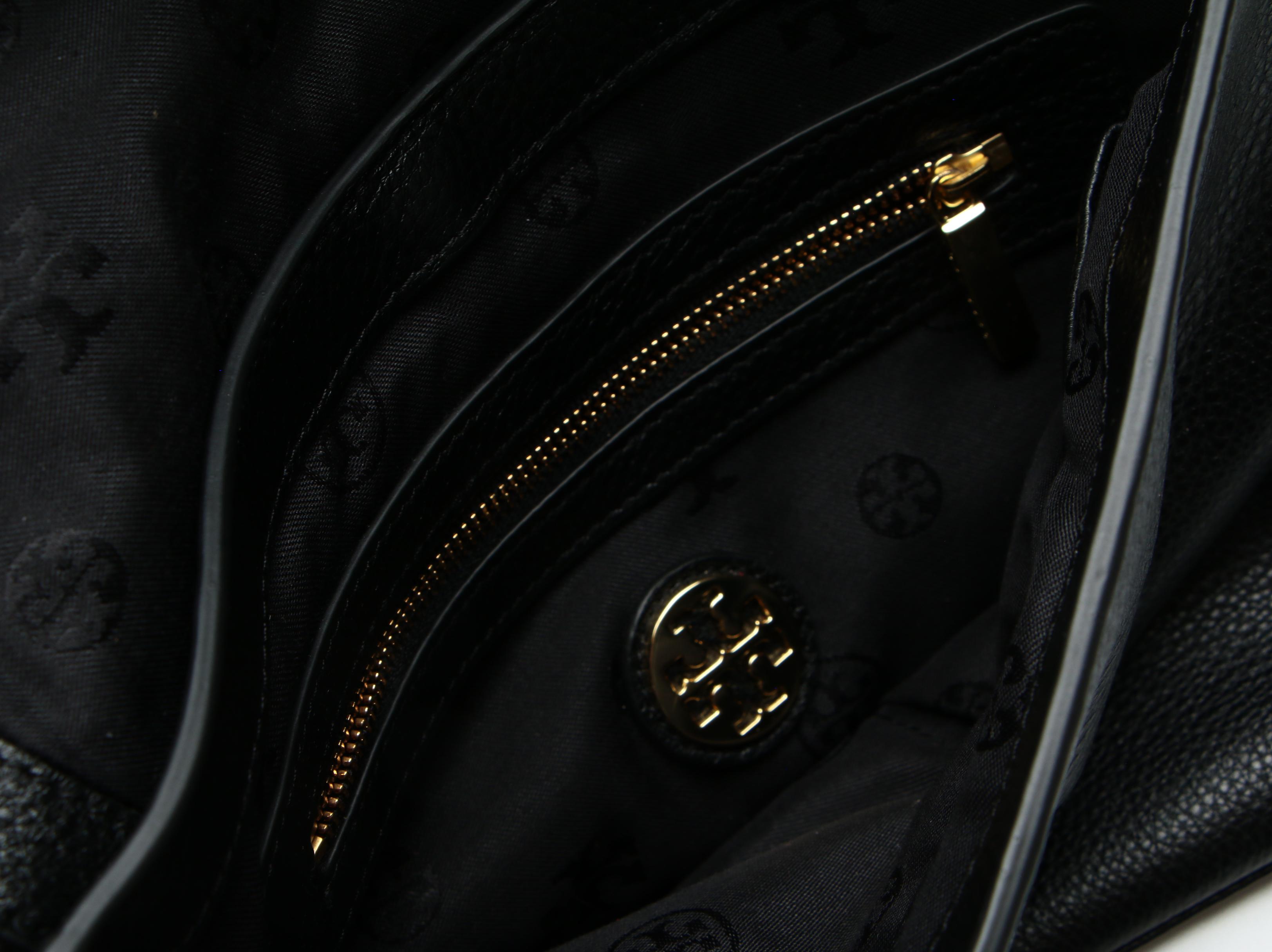 Tory Burch Black Grained Leather Crossbody