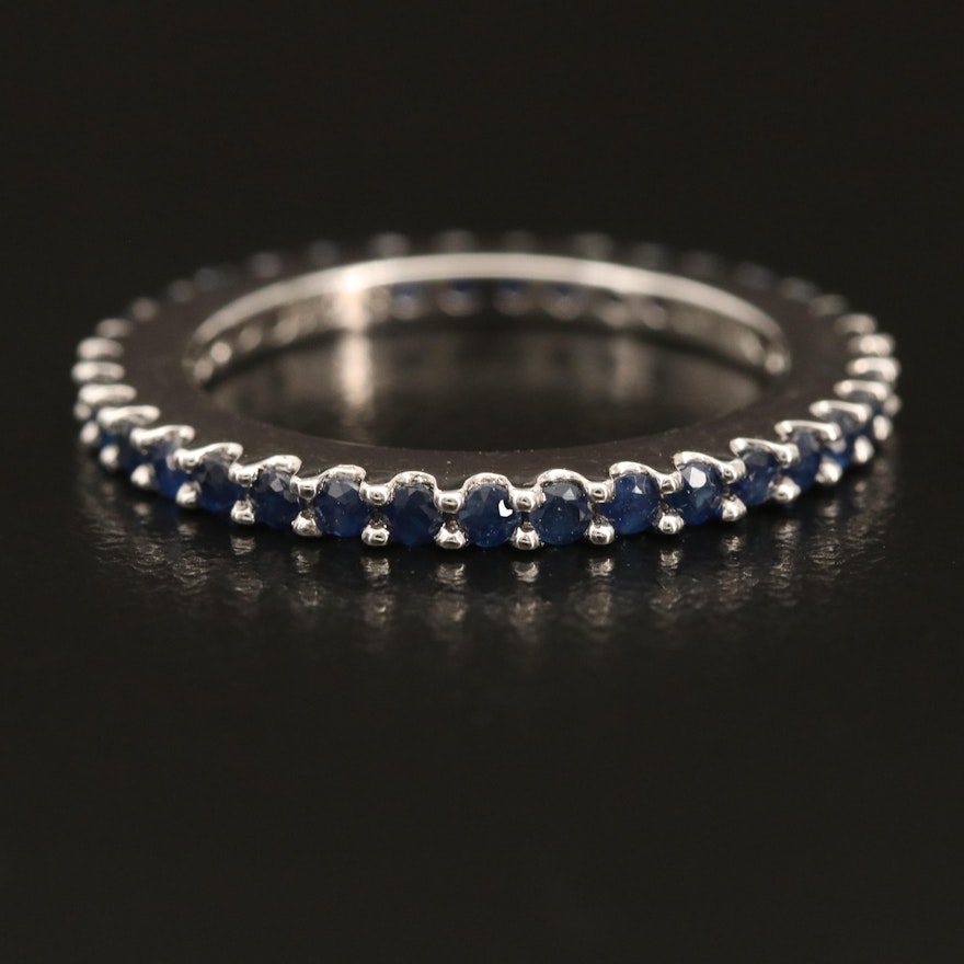 Sterling Sapphire Eternity Ring