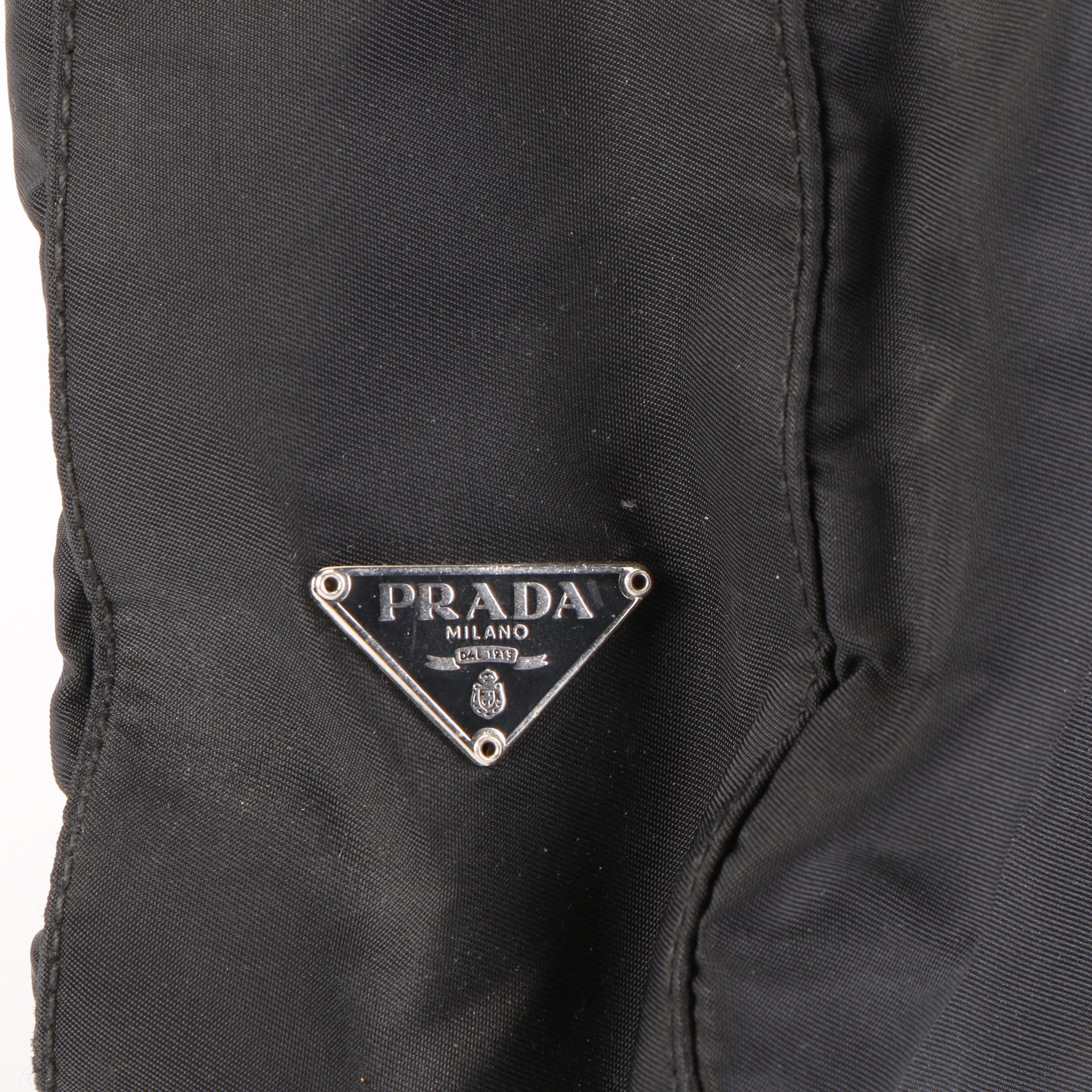 Prada Shoulder Hobo Bag in Black Nylon Tessuto