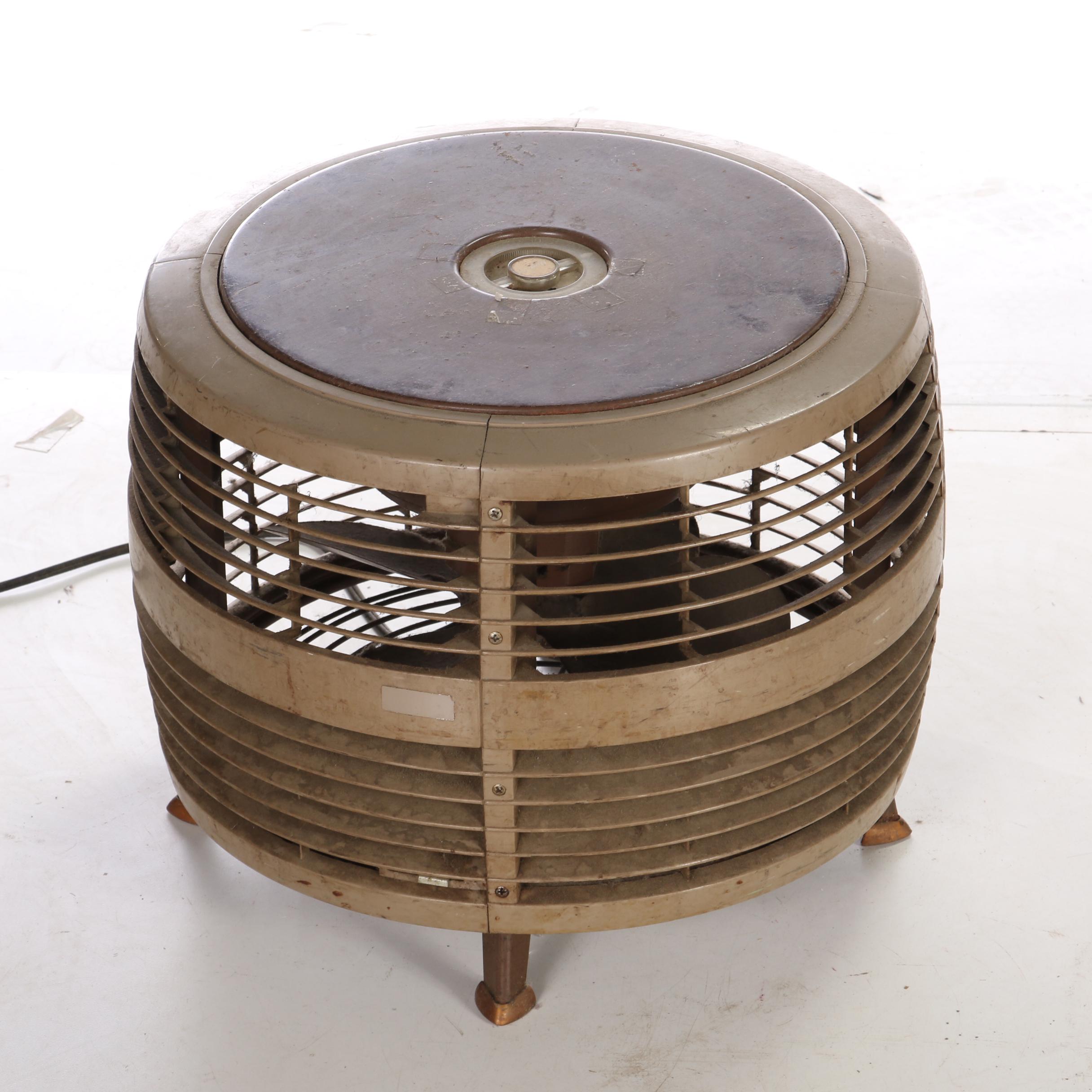 Hunter and Dayton Hassock Style Floor Fans, Mid-20th Century