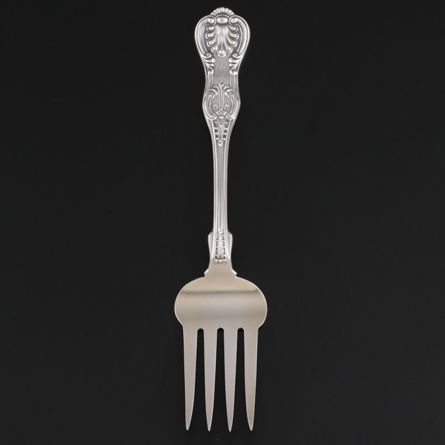 Dominick & Haff "King" Sterling Silver Serving Fork, Late 19th Century