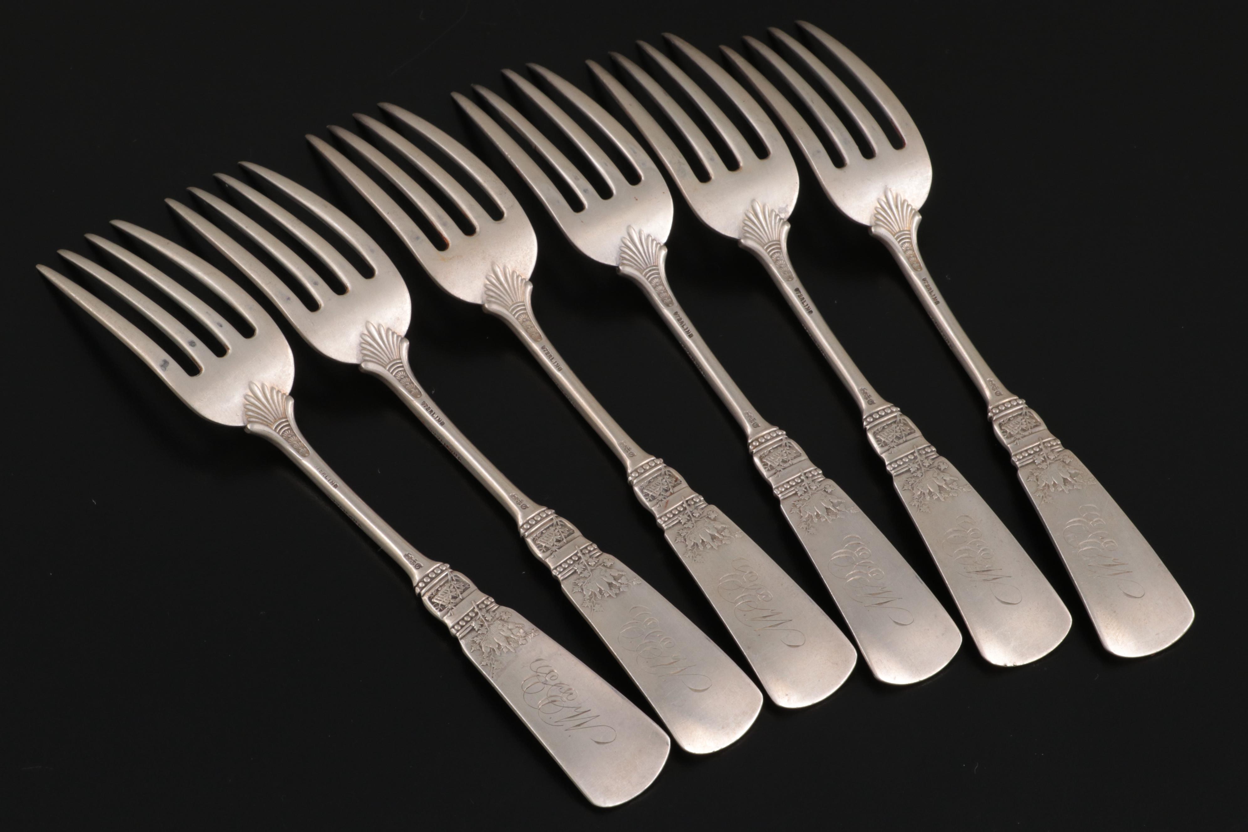 Gorham "Fontainebleau" Sterling Silver Forks, Late 19th Century
