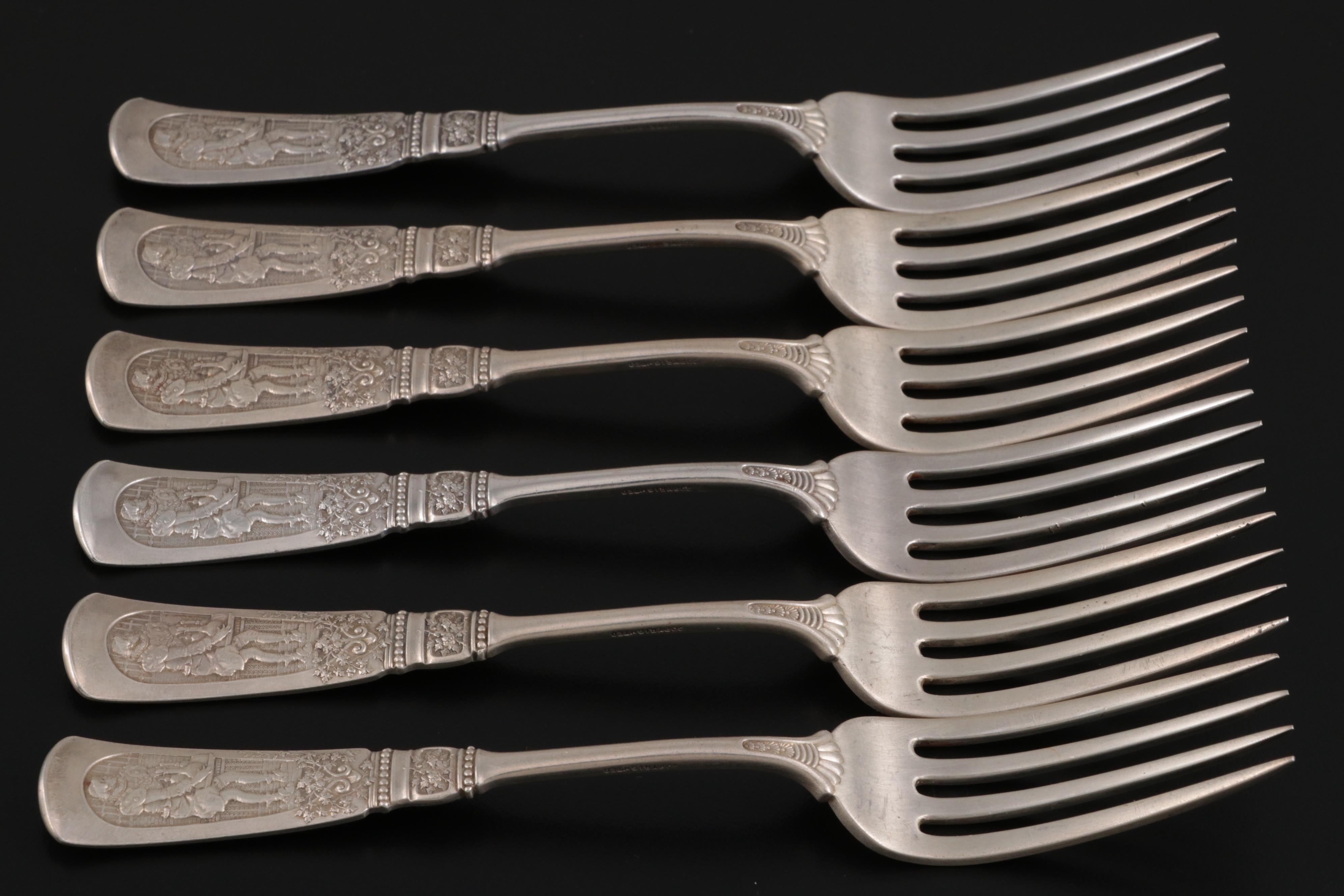 Gorham "Fontainebleau" Sterling Silver Forks, Late 19th Century