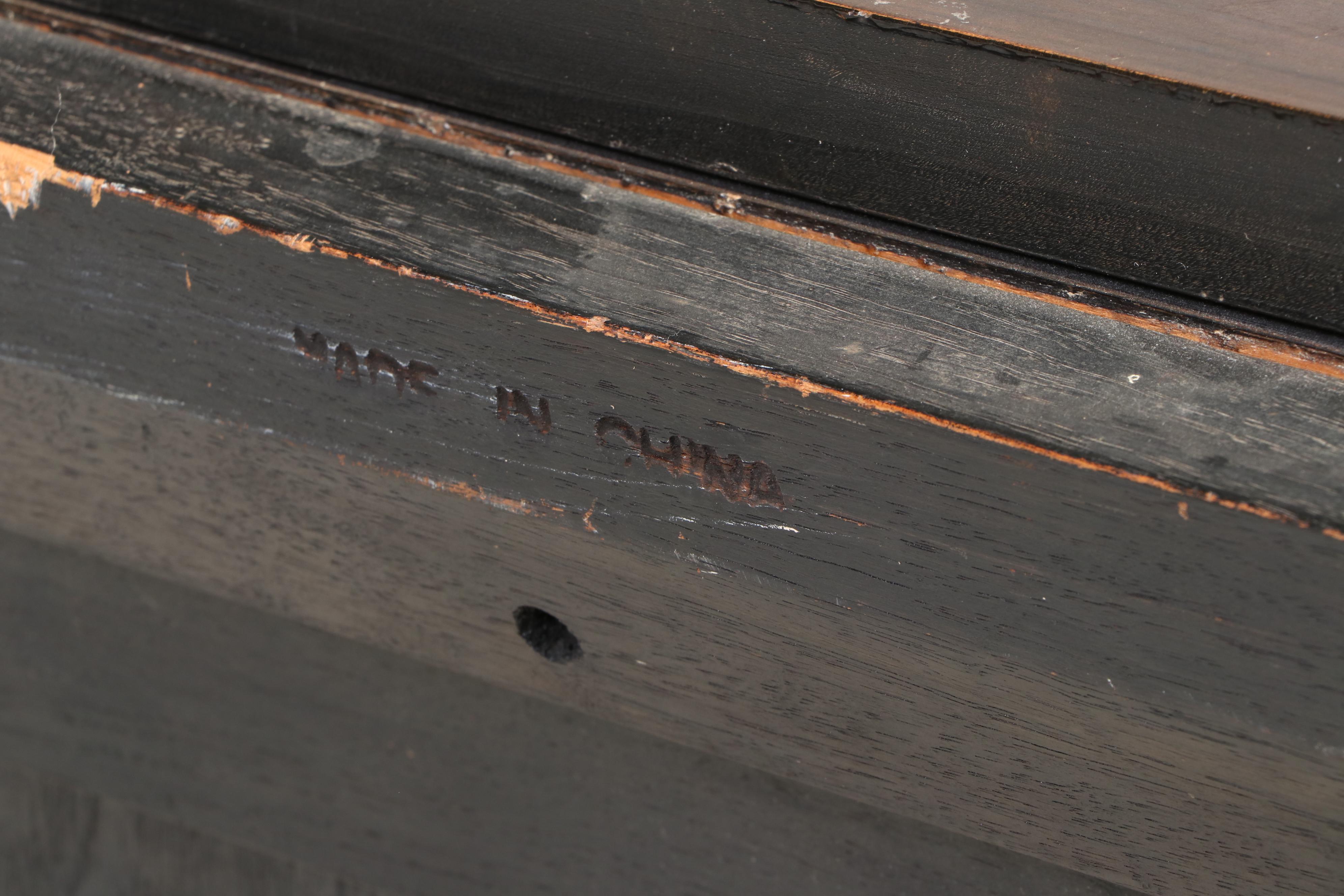 Chinese Carved Bar Cabinet, Mid-20th Century