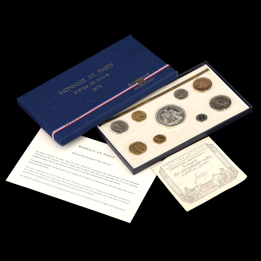 1976 French Uncirculated Nine-Coin Set