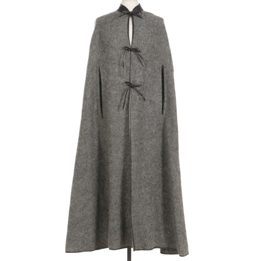 Sills Wool and Leather Cape