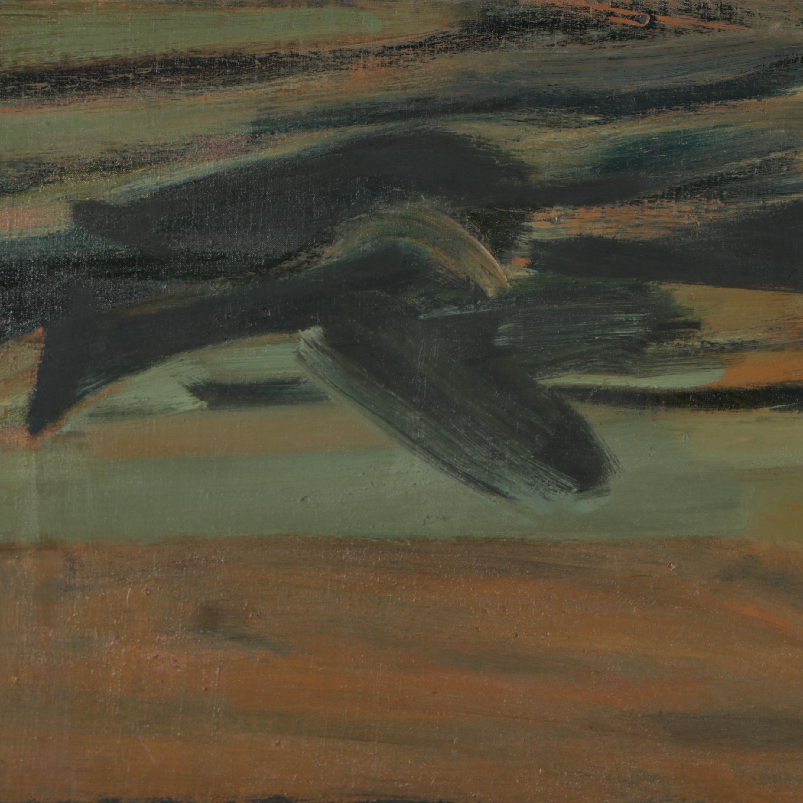 Donald L. Stacy Abstract Oil Painting, 1960s