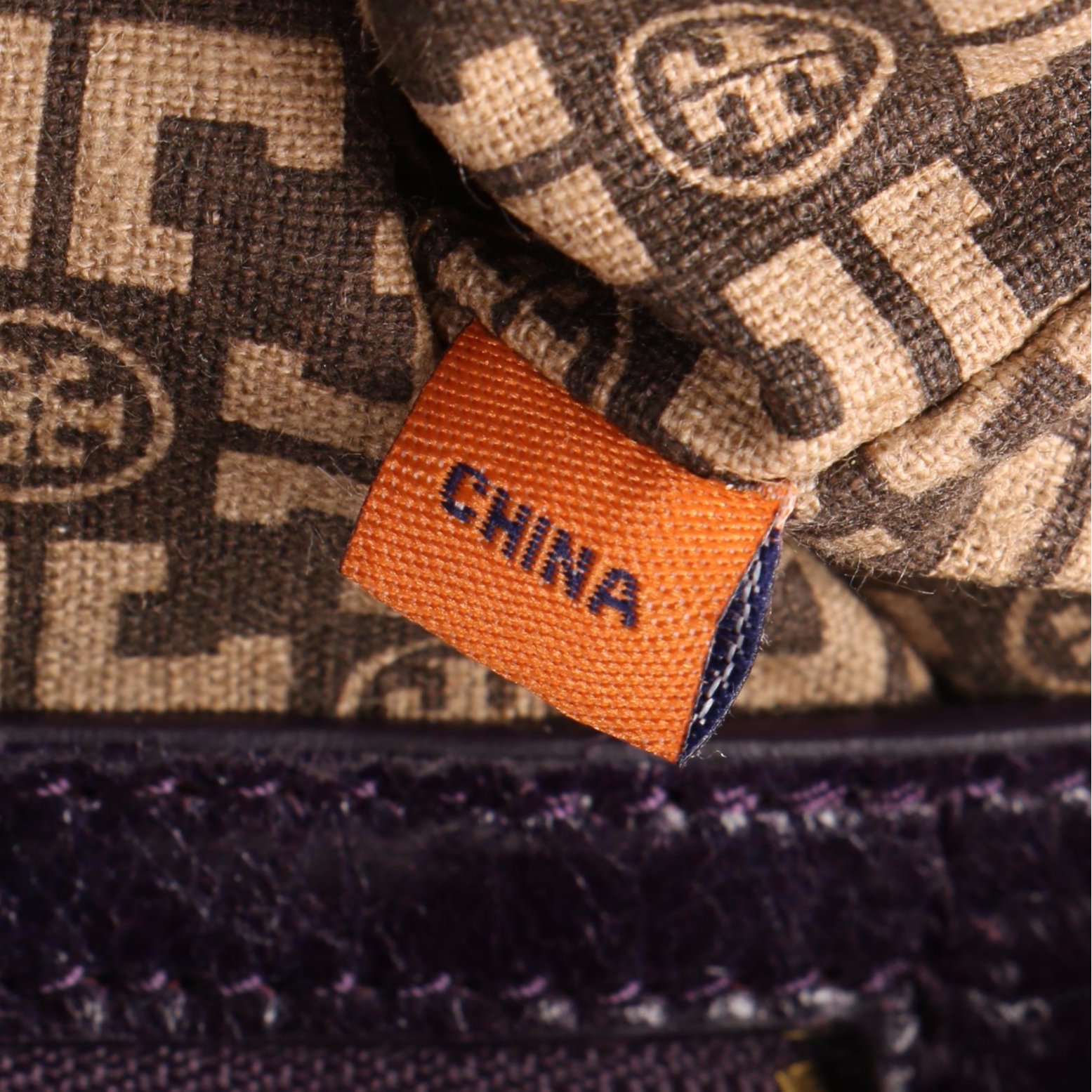 Tory Burch Purple Leather Shoulder Bag