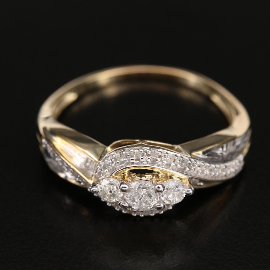 Sterling Silver Diamond Ring