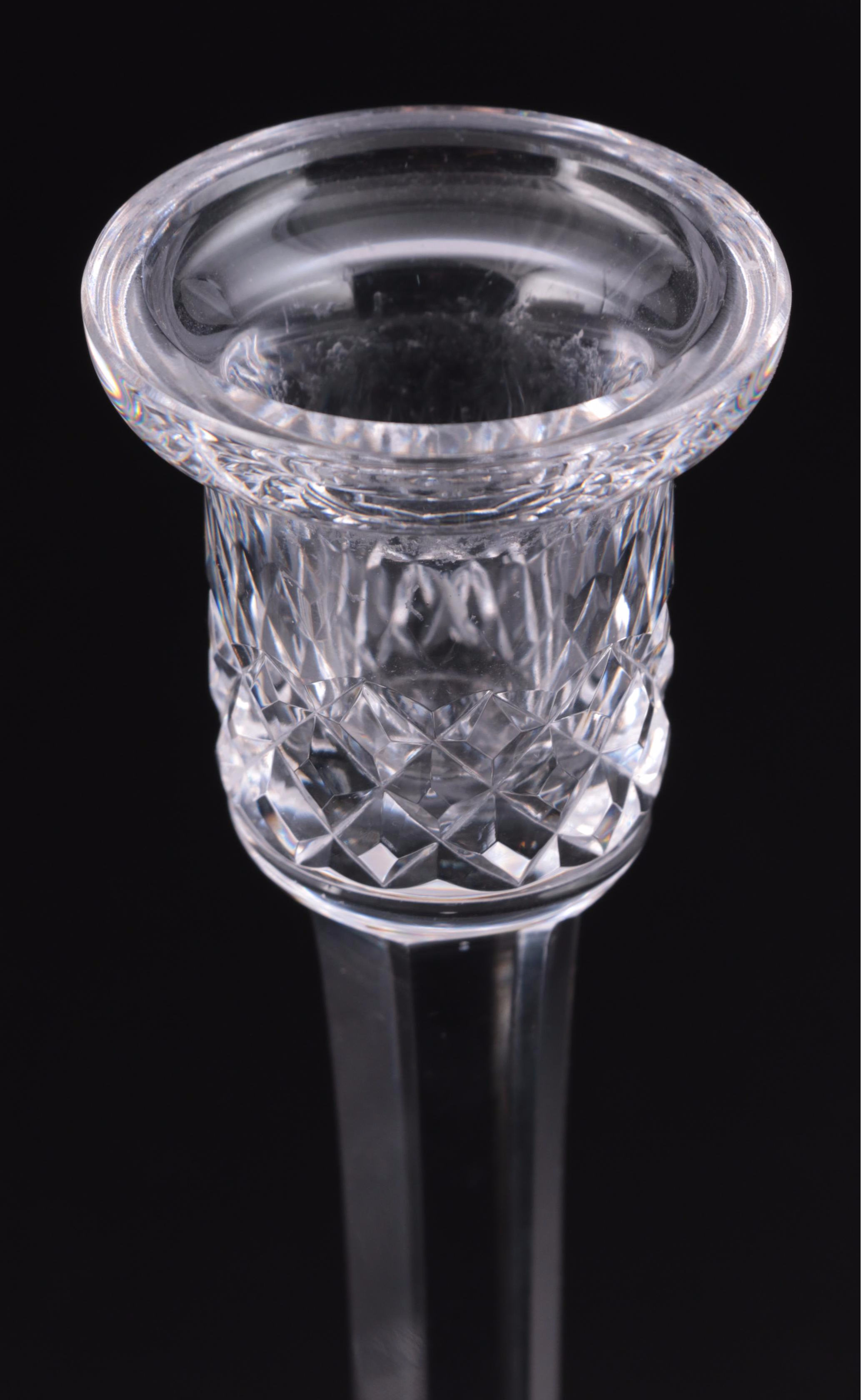 Waterford Crystal Single Light Candlesticks, Mid to Late 20th Century