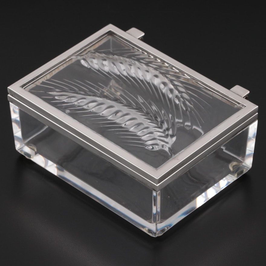 Lalique "Epis" Crystal Hinged Box