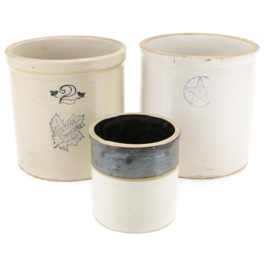 Western Stoneware and Other Salt Glazed Stoneware Crocks