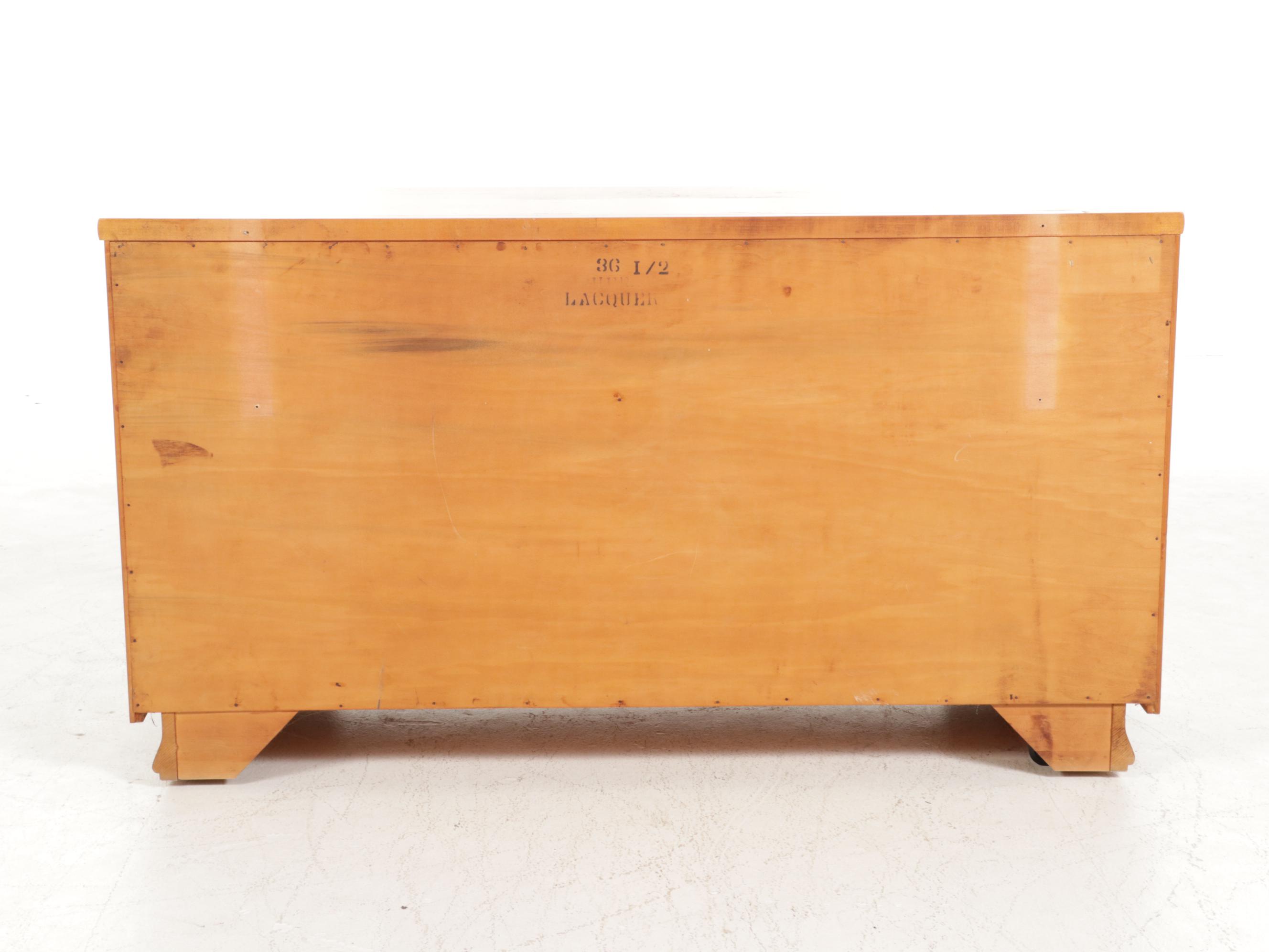 Kling Furniture Mid Century Modern Maple Dresser and Mirror