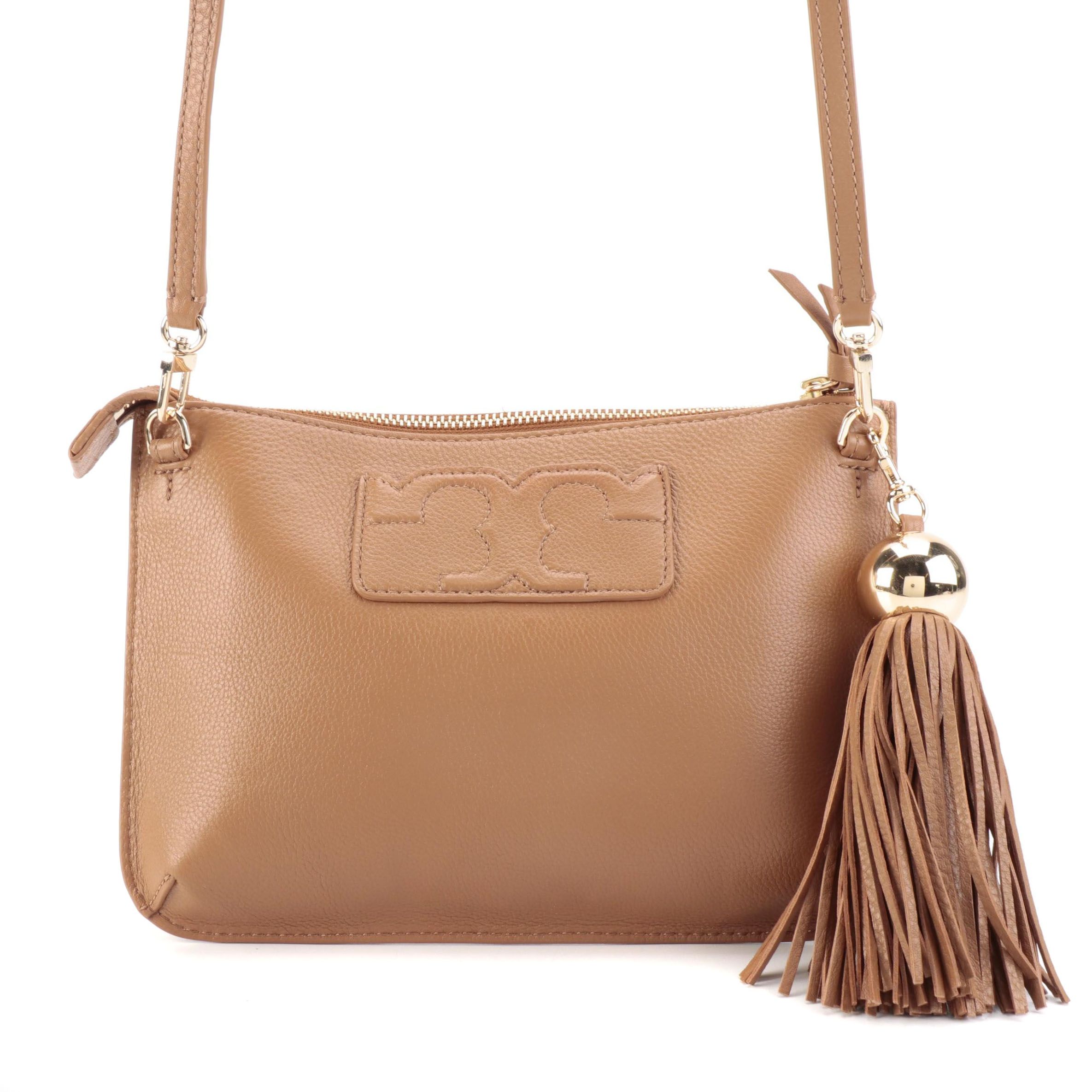 Tory Burch Tassel Crossbody Bag in Bark Leather
