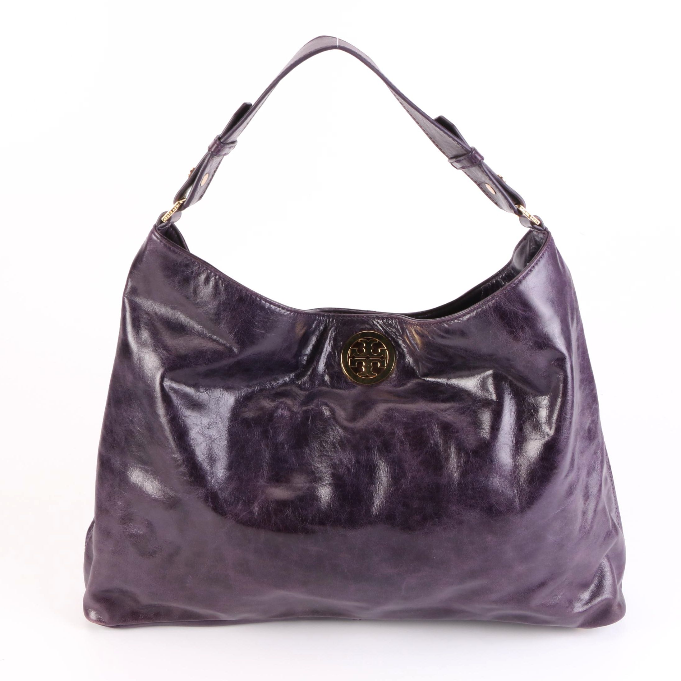 Tory Burch Purple Leather Shoulder Bag