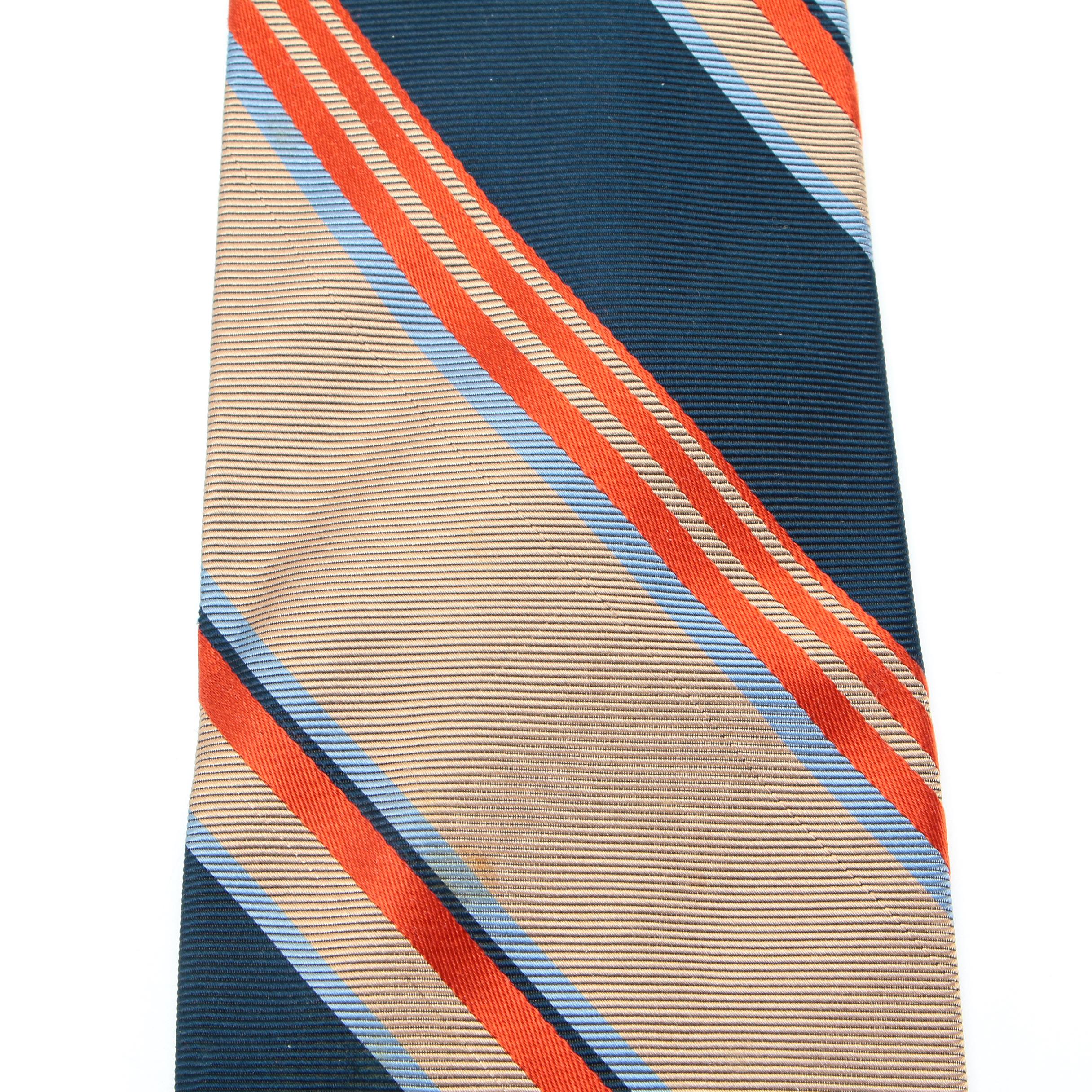 Men's Salvatore Ferragamo, Gianni Versace, and YSL Ties in Printed Silk Twill