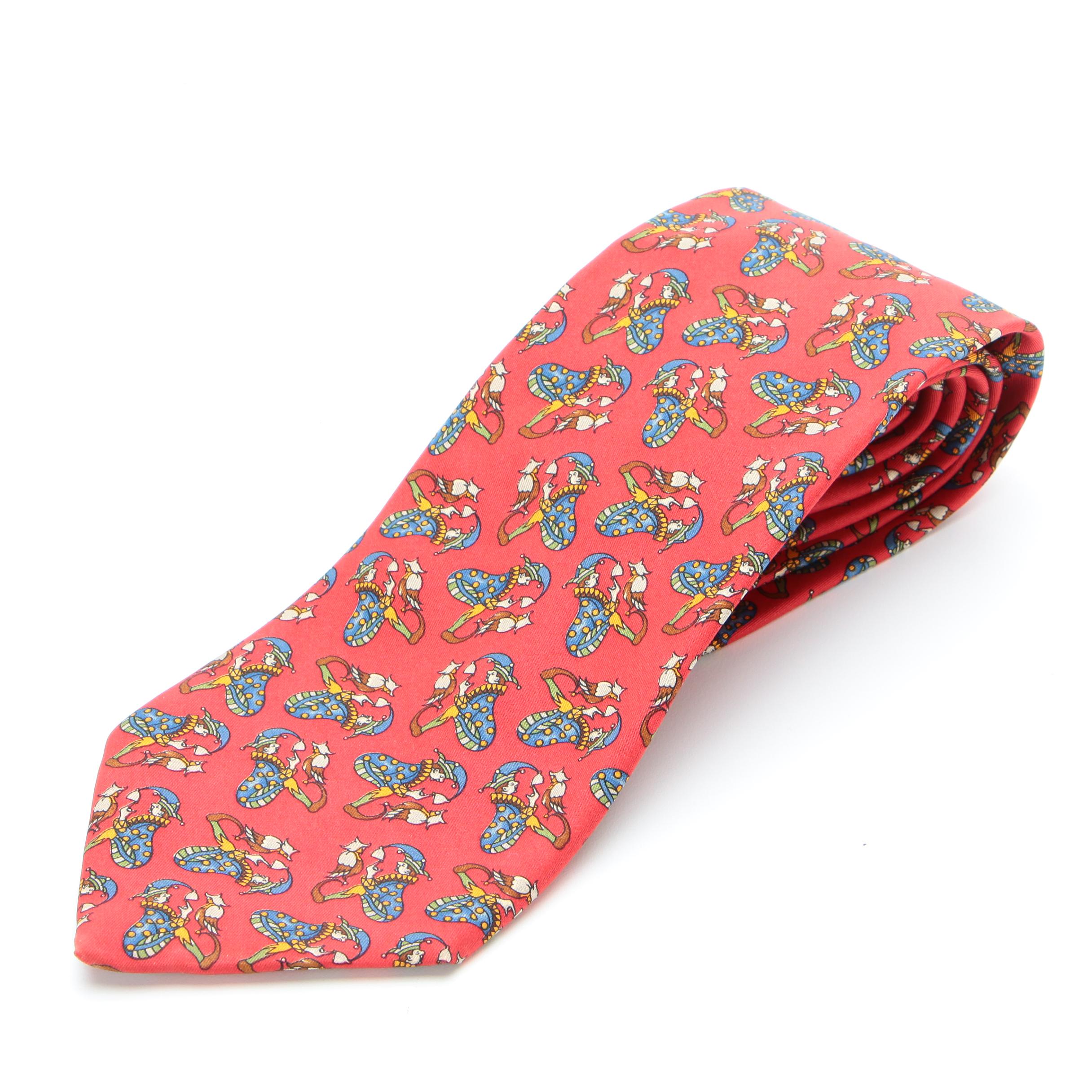Men's Salvatore Ferragamo, Gianni Versace, and YSL Ties in Printed Silk Twill