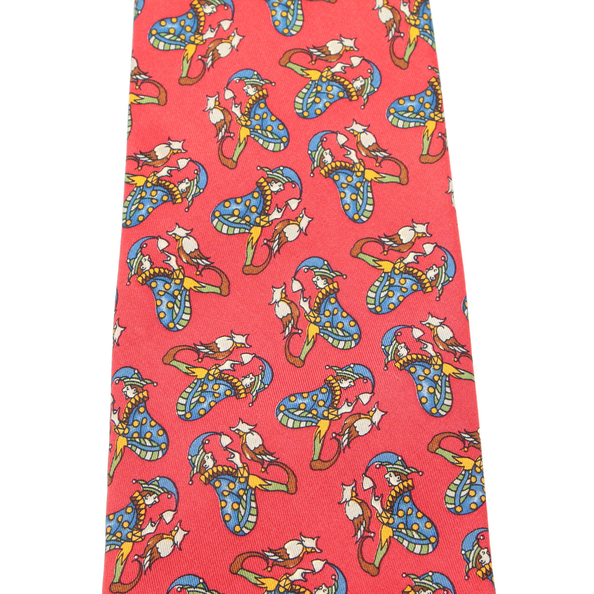 Men's Salvatore Ferragamo, Gianni Versace, and YSL Ties in Printed Silk Twill