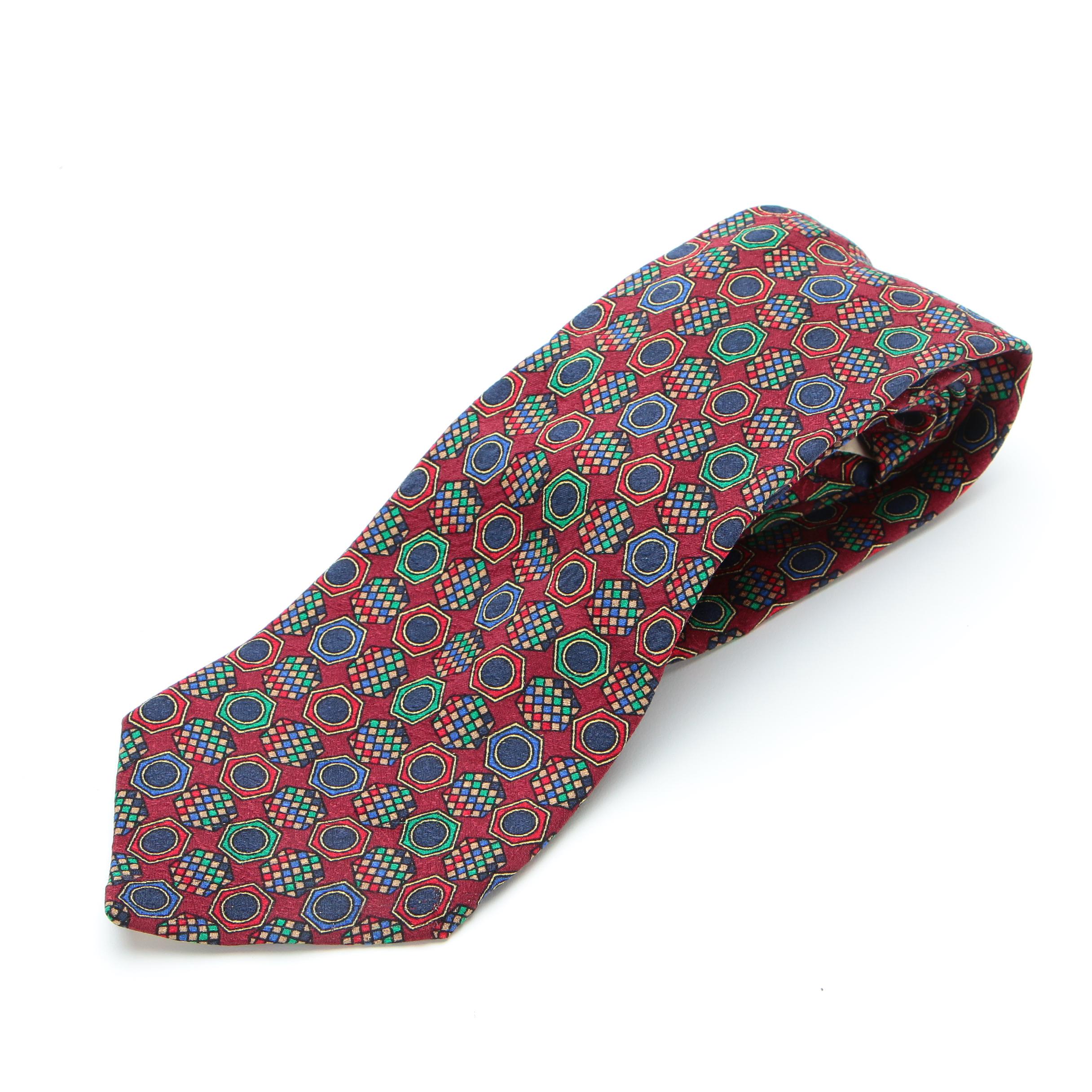 Men's Salvatore Ferragamo, Gianni Versace, and YSL Ties in Printed Silk Twill